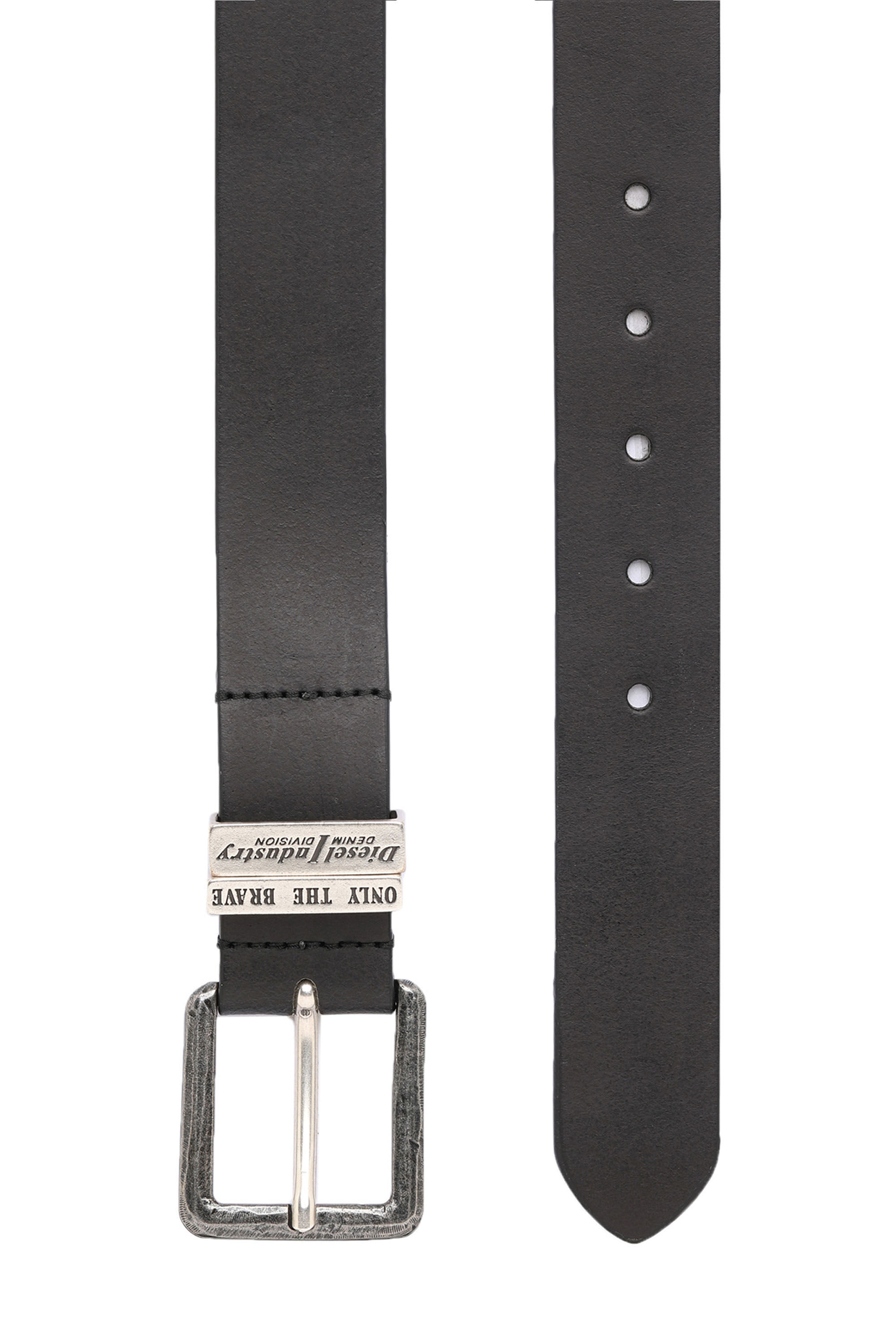 あ*様 J.P.G l belt Belt with rectangular buckle in dark brown smooth leather