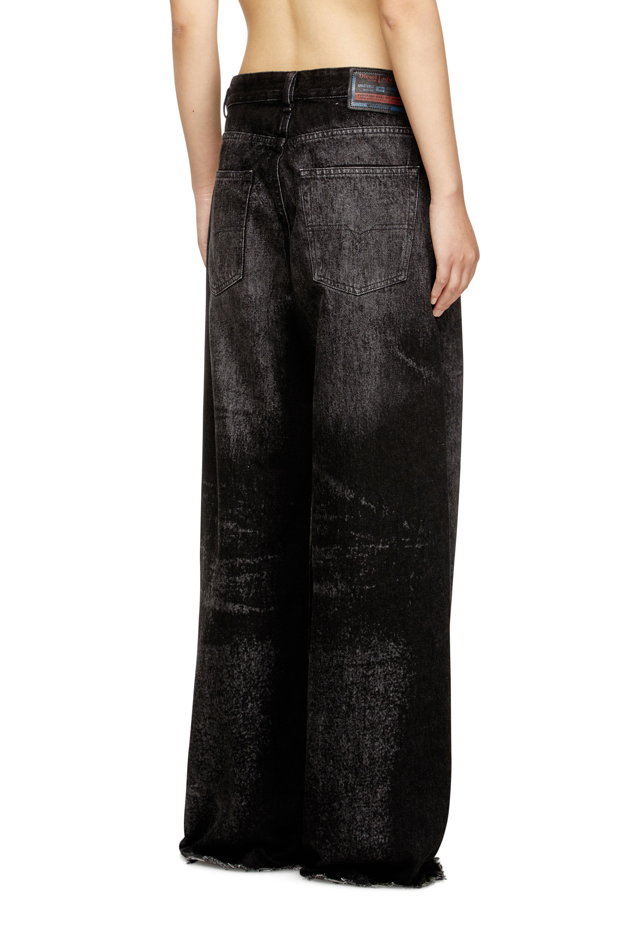 Women's Relaxed Jeans | Black/Dark grey | Diesel 1996 D-Sire