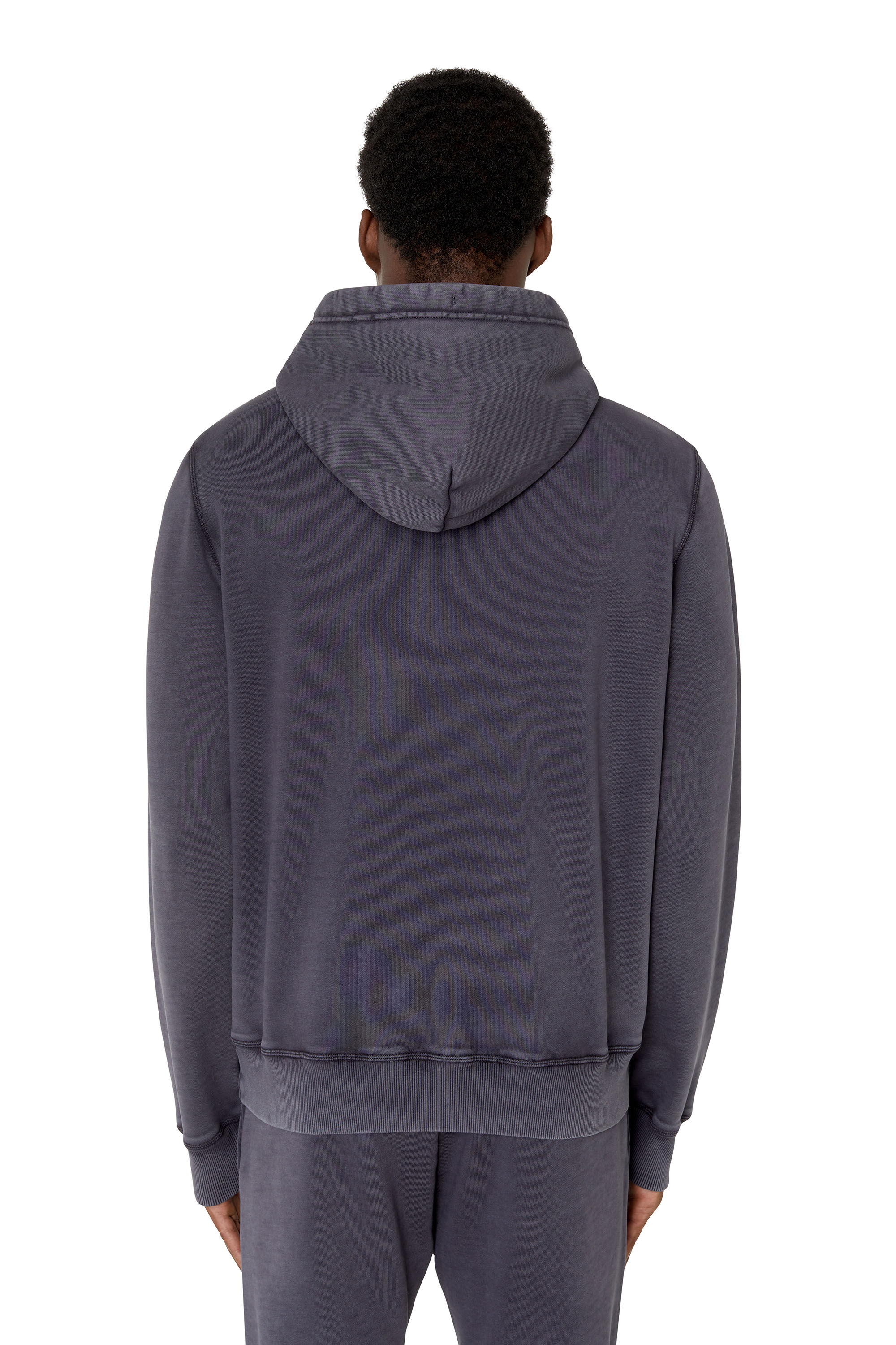 Diesel - S-GINN-HOOD-DOV-PE, Man's Treated hoodie in Blue - 4