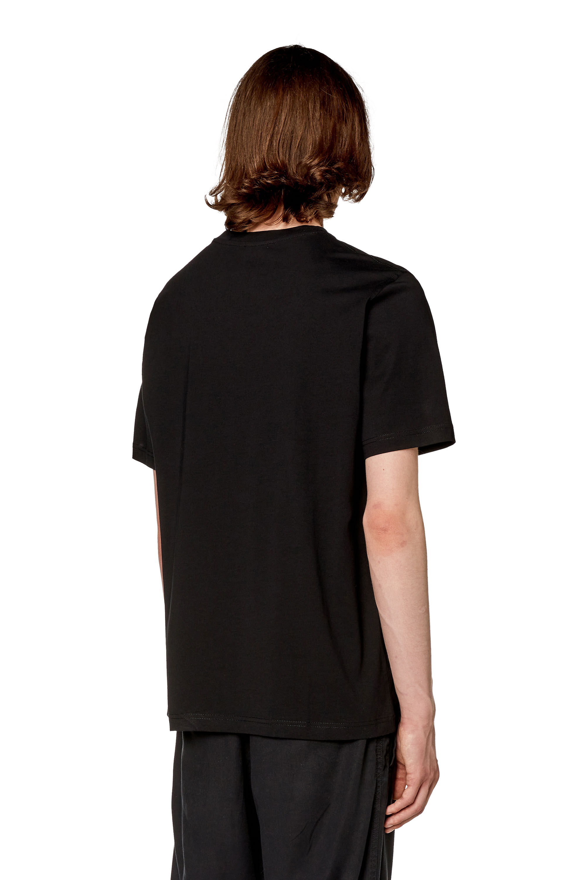 Diesel - T-JUST-NLABEL, T-shirt avec empiècement à logo Homme in Noir - 4