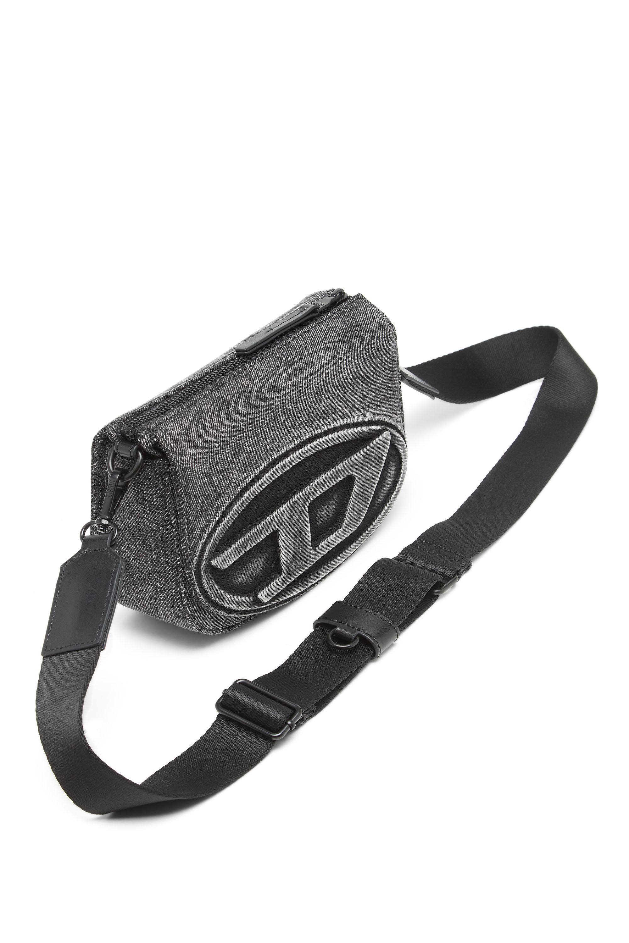 Diesel - 1DR CAMERA BAG, 1DR-Sac pour appareil photo en denim délavé Mixte in Gris - 5