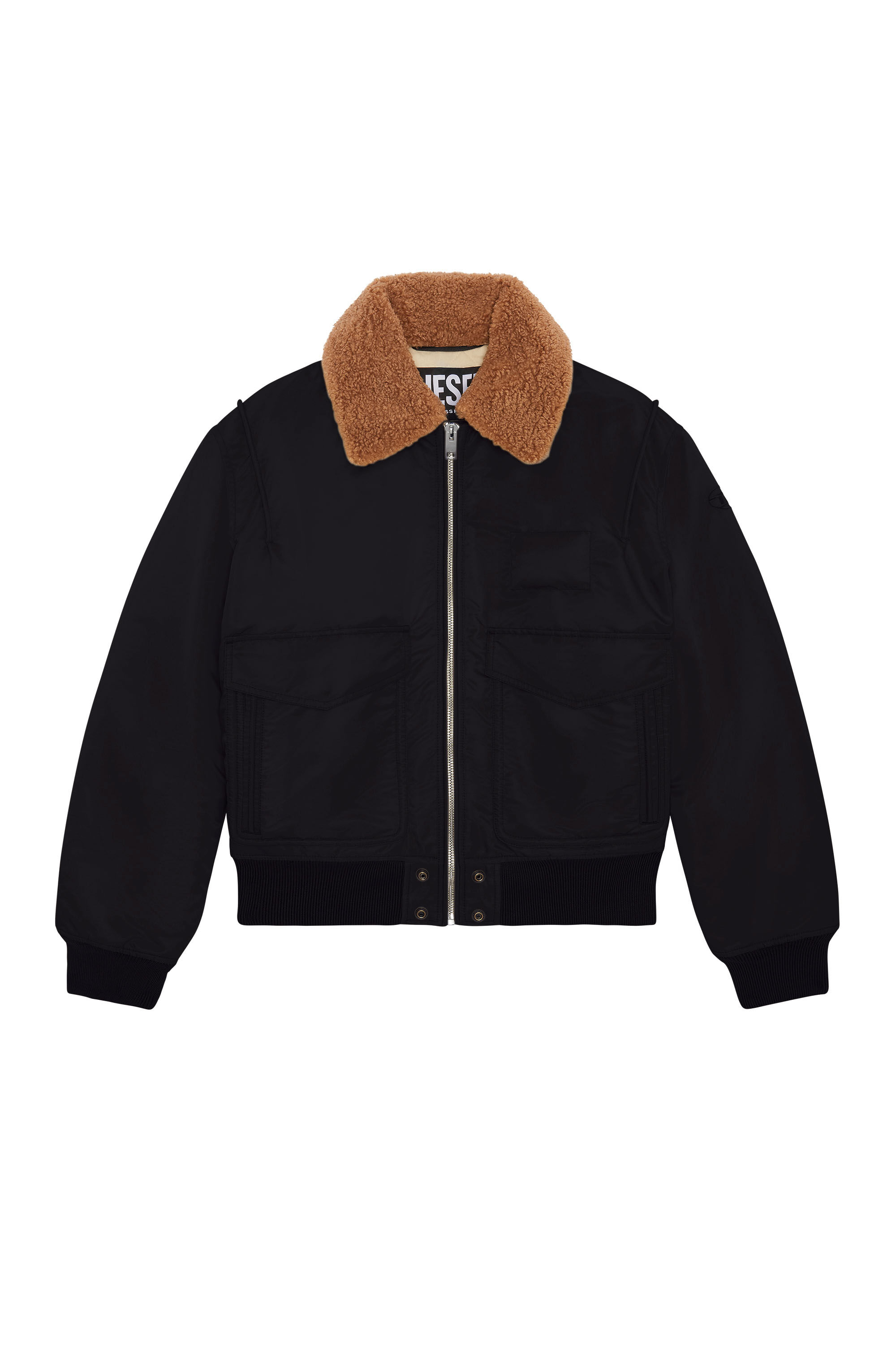 W-CARLO-NW Man: Padded bomber jacket with fuzzy collar | Diesel