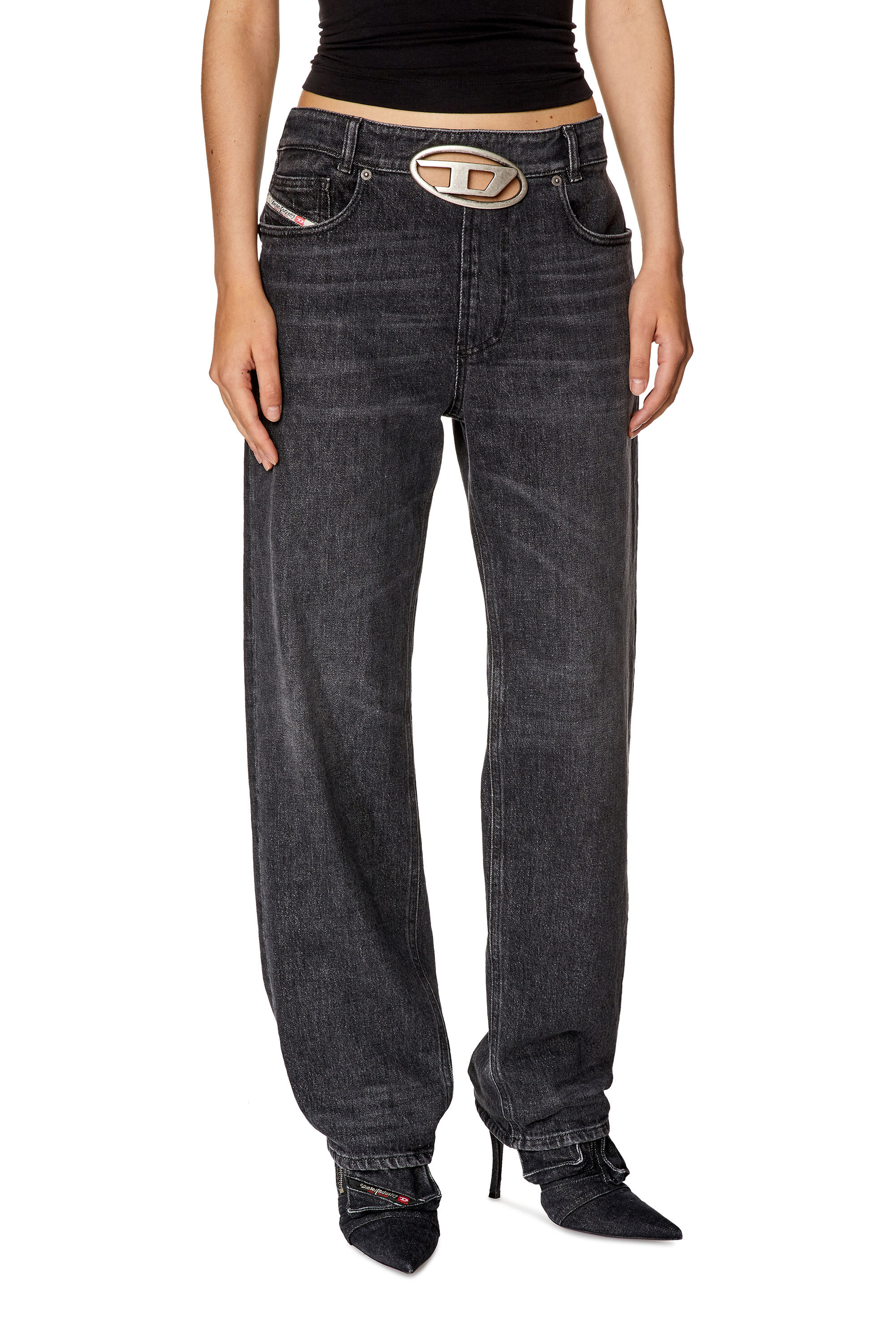デニム・ジーパン Diesel jeansy 1988 D-ARK L.32 TROUSERS Women's Regular Jeans | Black/Dark Grey | Diesel 1988 D-Ark