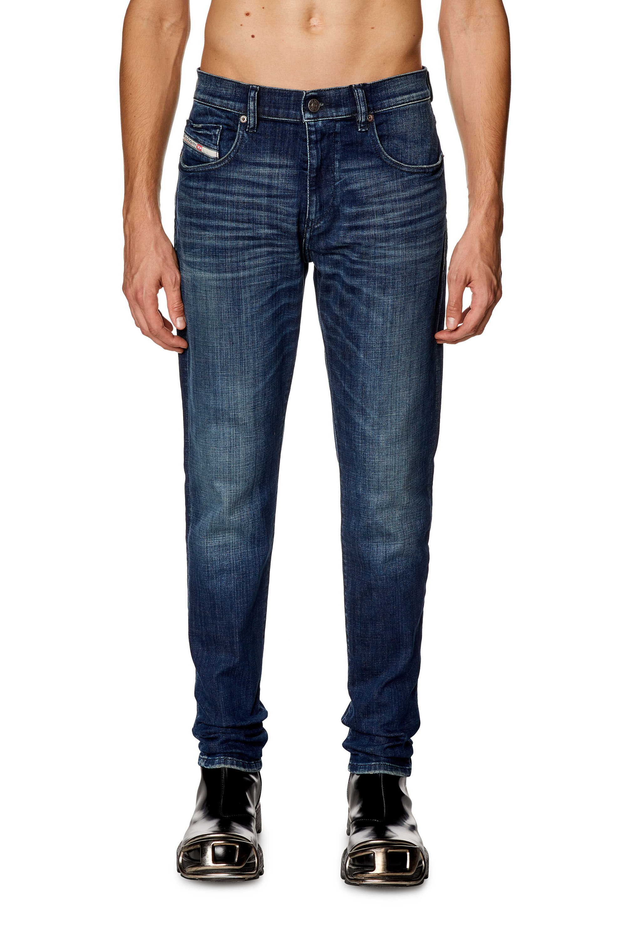 Diesel - Male's Slim Jeans 2019 D-Strukt 09H35, Dark Blue - 3