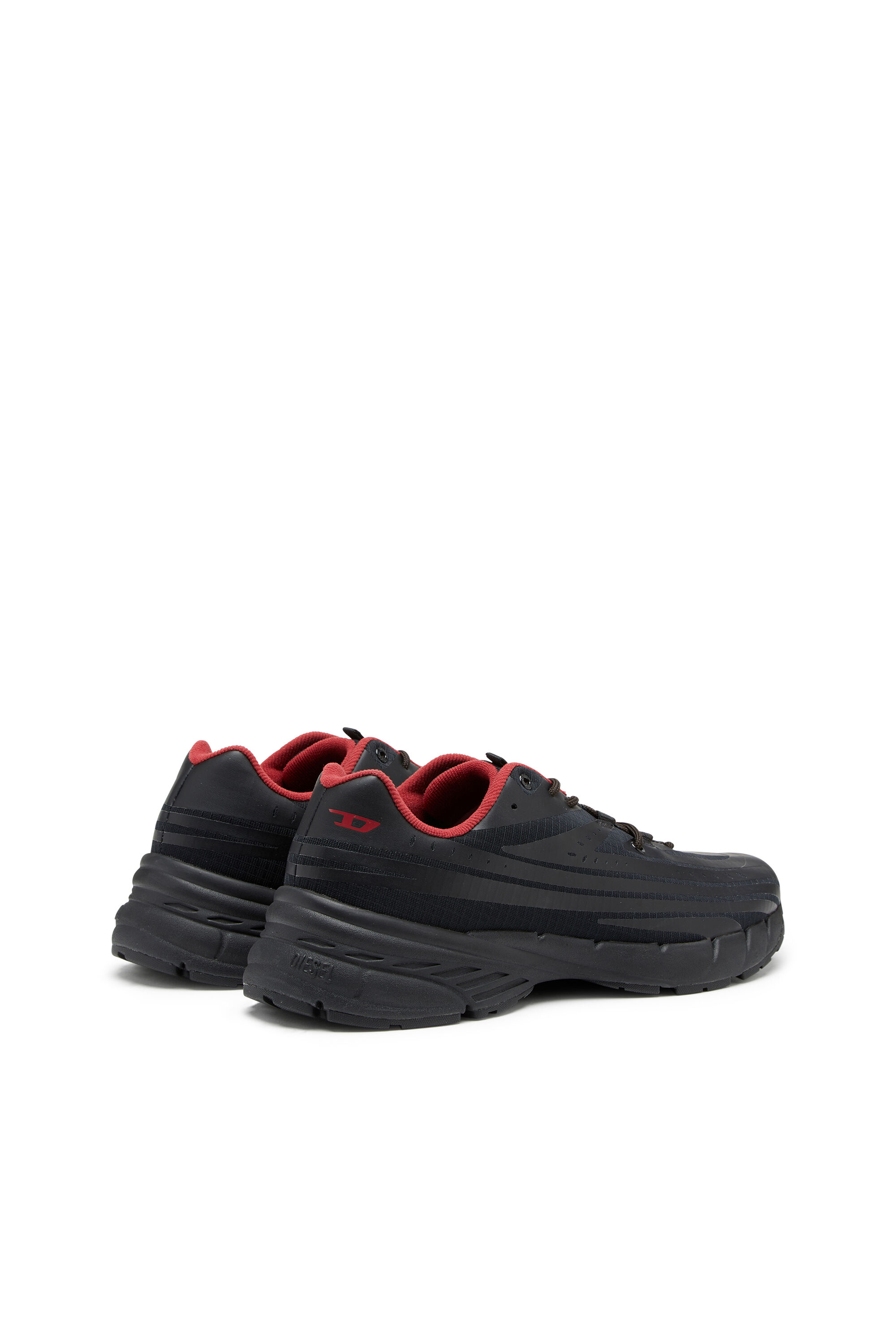 Diesel - D-AIRSPEED LOW, Male's D-Airspeed Low-Striped sneakers in coated ripstop in Black - 3