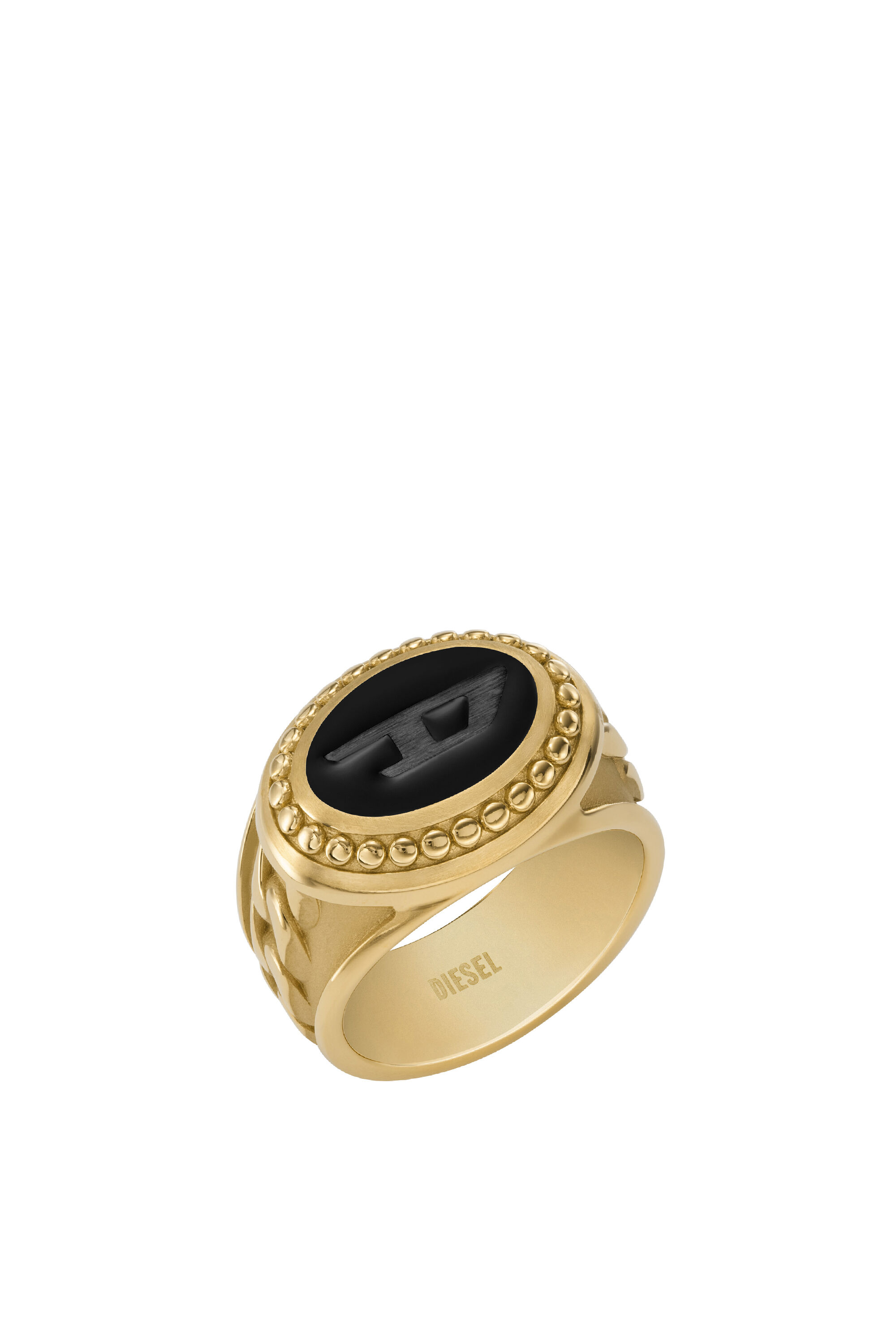 Diesel - DX1384, Male's Gold stainless steel signet ring in Gold - 1