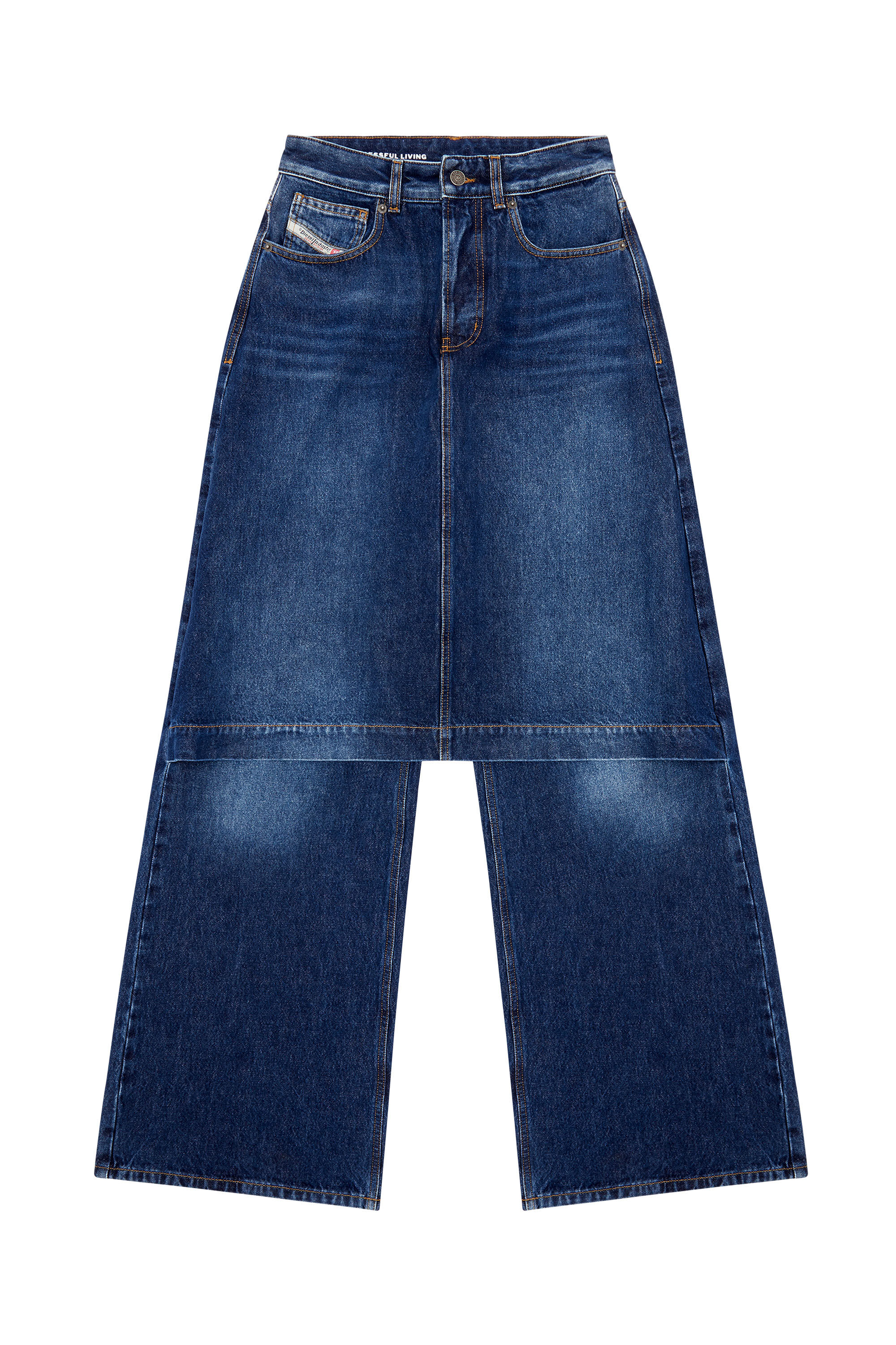 Diesel - Female's Relaxed Jeans D-Syren 0DBCF, Dark Blue - 2