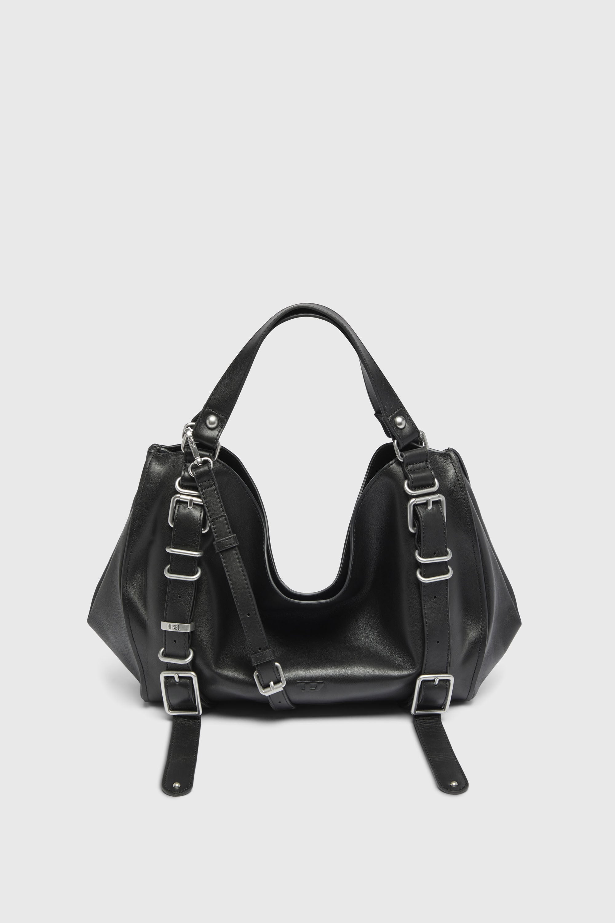 Diesel - D-ONE TOPHANDLE M, D-One-Bolso medium con asa superior de piel tratada Unisex in Negro - 2