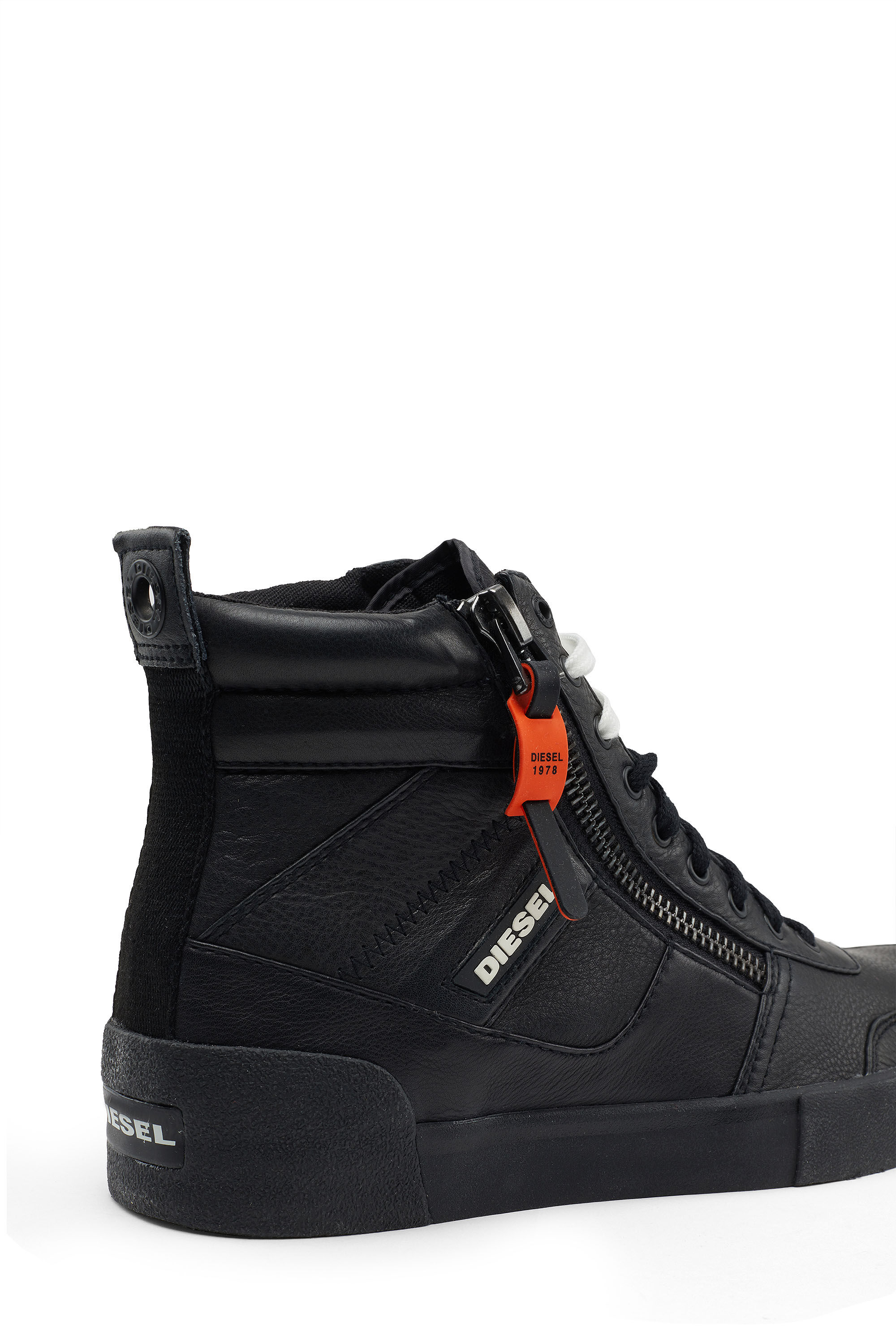 Diesel - S-DVELOWS, Male's S-Dvelows-High-top sneakers in panelled suede in Black - 7