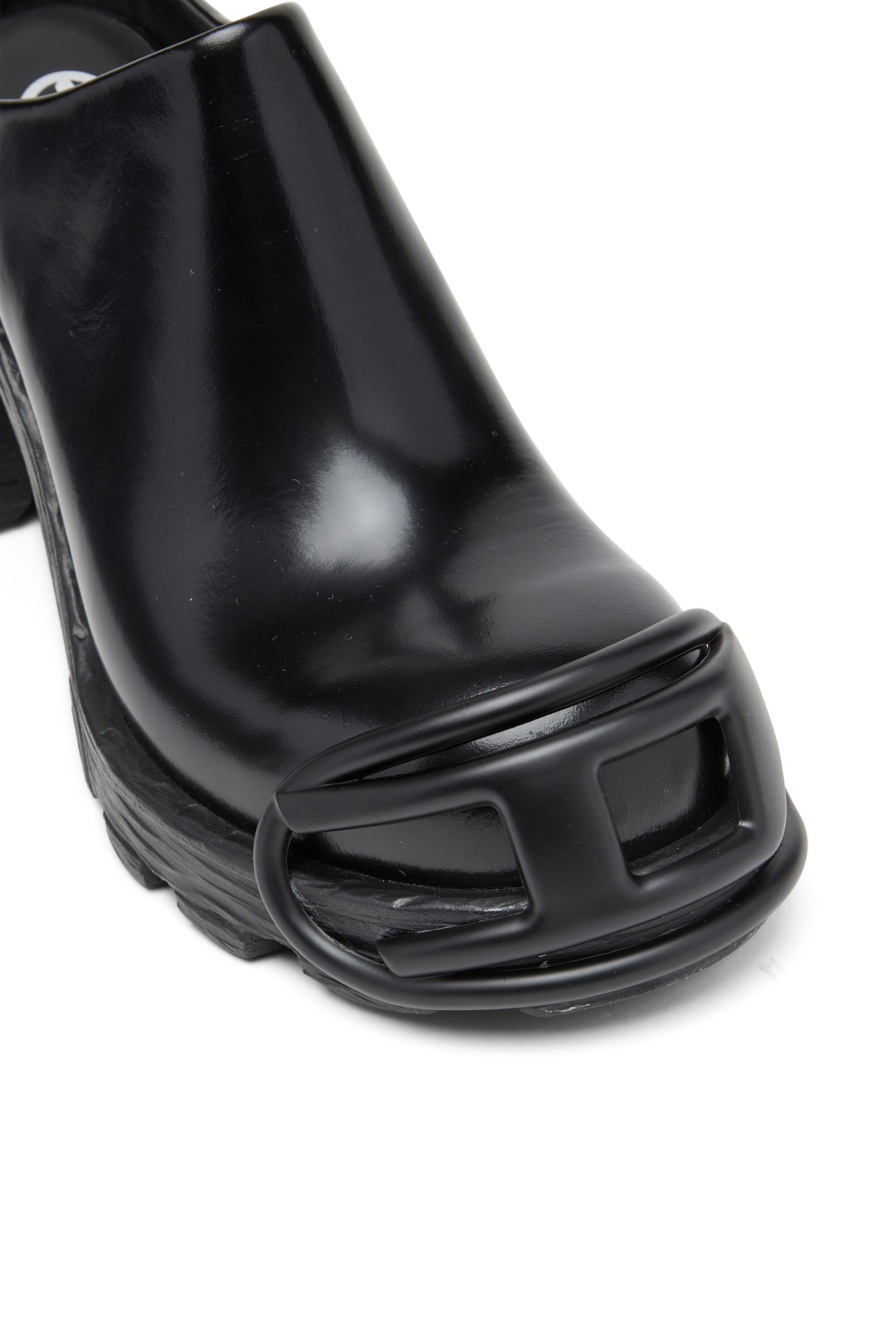 Diesel - D-HAMMER ML D W, Female's D-Hammer-High-heel mules with Oval D plaque in Black - 6