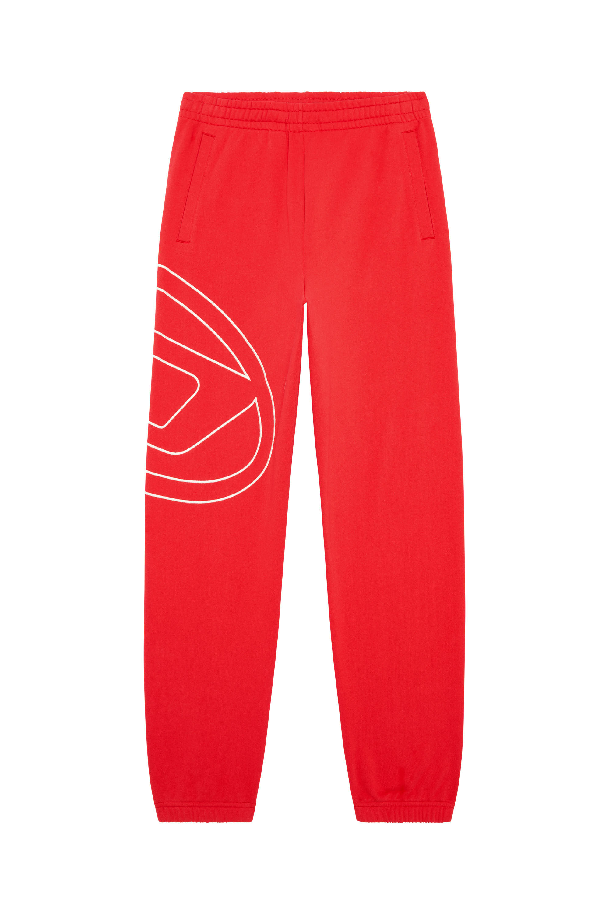 Diesel - P-MARKY-MEGOVAL, Male's Sweatpants with maxi D logo in Red - 2