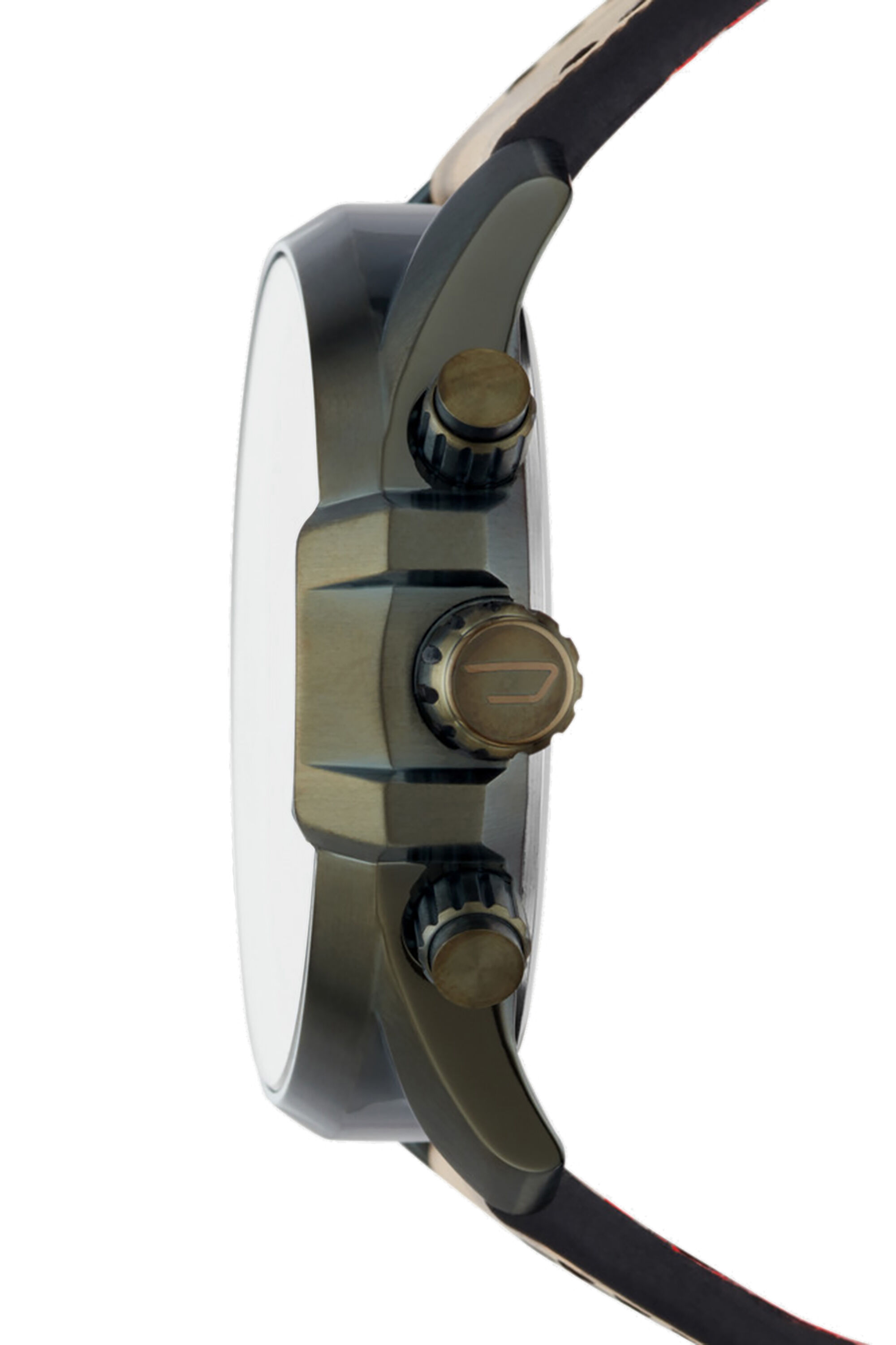 Diesel - DZ4472, Montre camouflage avec bracelet à envers rouge, 47 mm Homme in Marron - 2