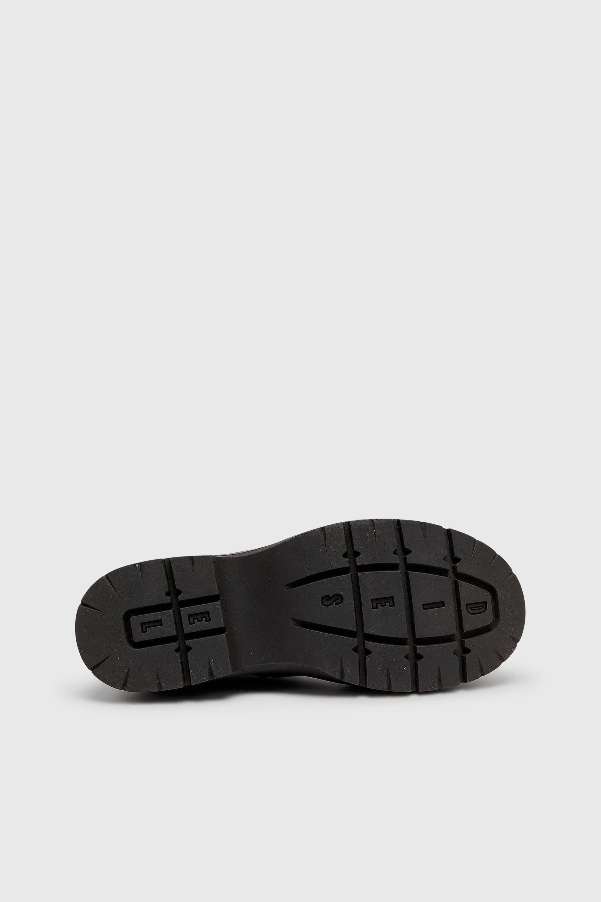 Diesel - D-DONALD ZIP MD, Male's D-Donald - Denim ankle boots with wraparound rubber sole in Black - 5