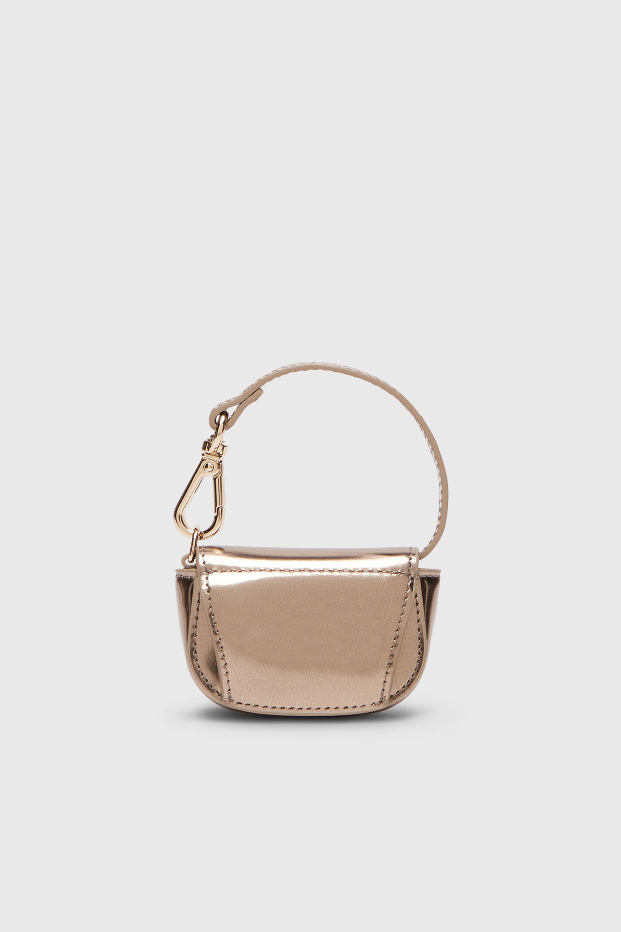 Diesel - 1DR XXS, Colgante para bolso en piel metalizada Mujer in Marr&oacute;n - 2