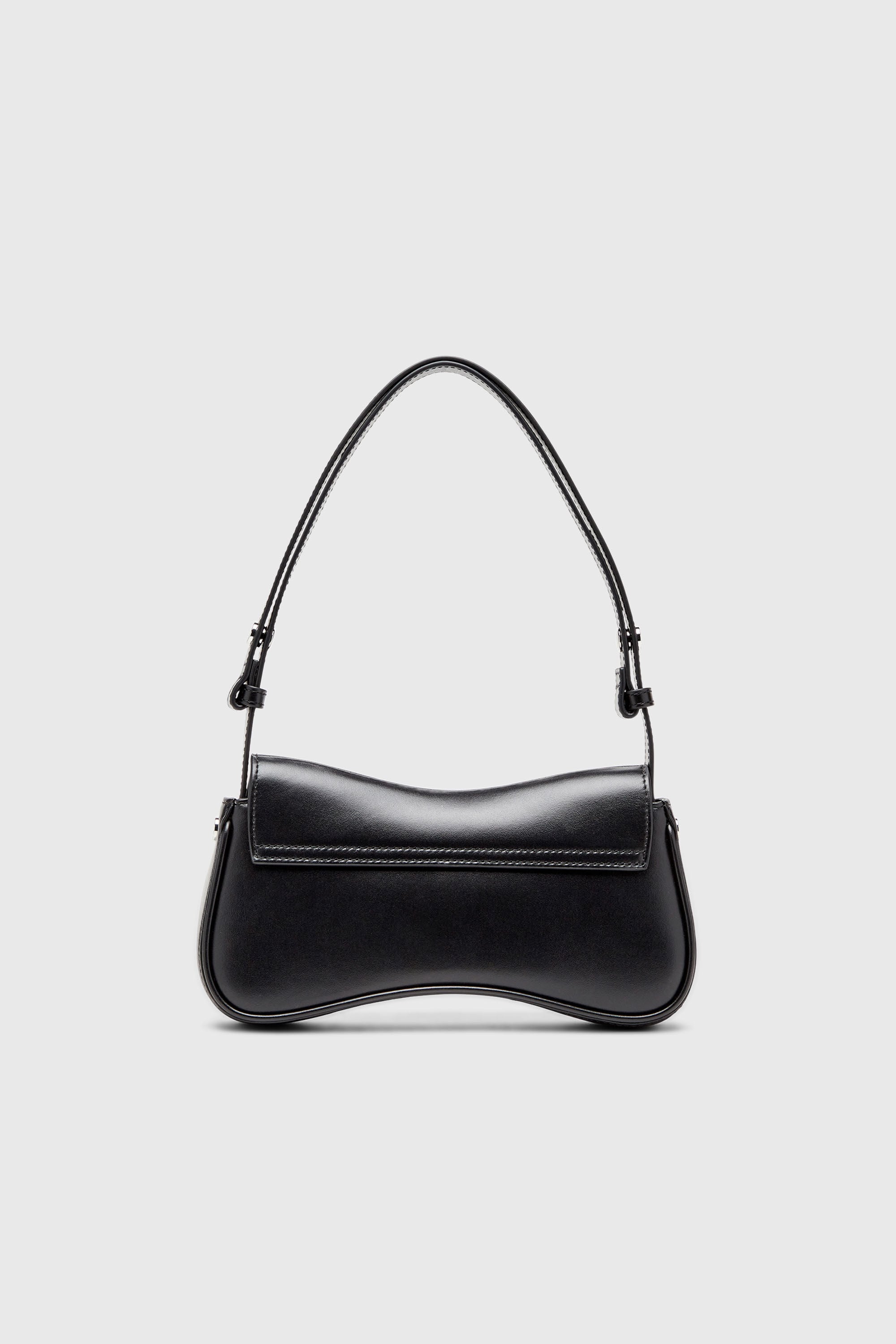 Diesel - PLAY CLUTCH, Play-Bolso de hombro de cuero semibrillante Mujer in Negro - 3