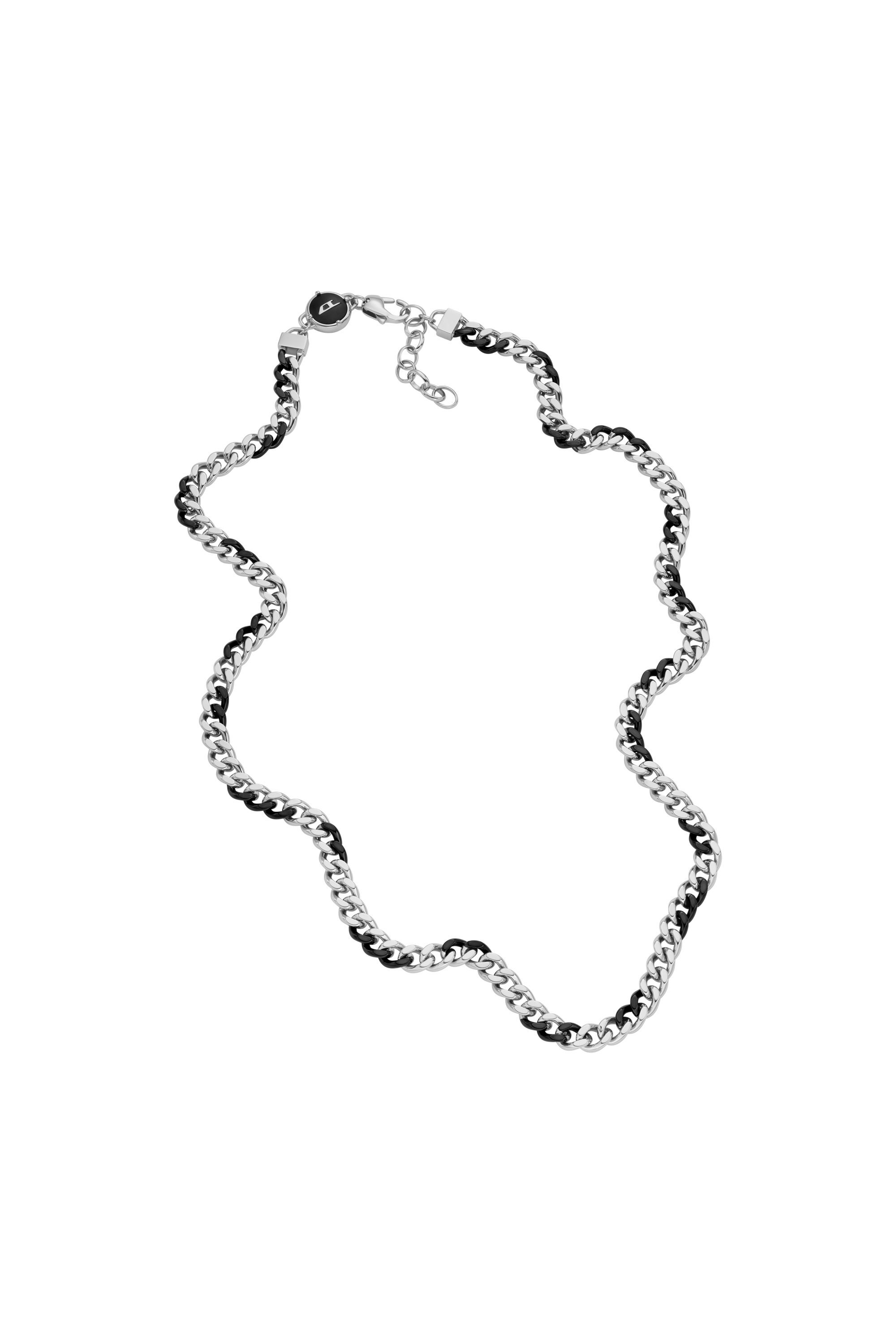 Men's Two-Tone stainless steel chain necklace | Silver | Diesel