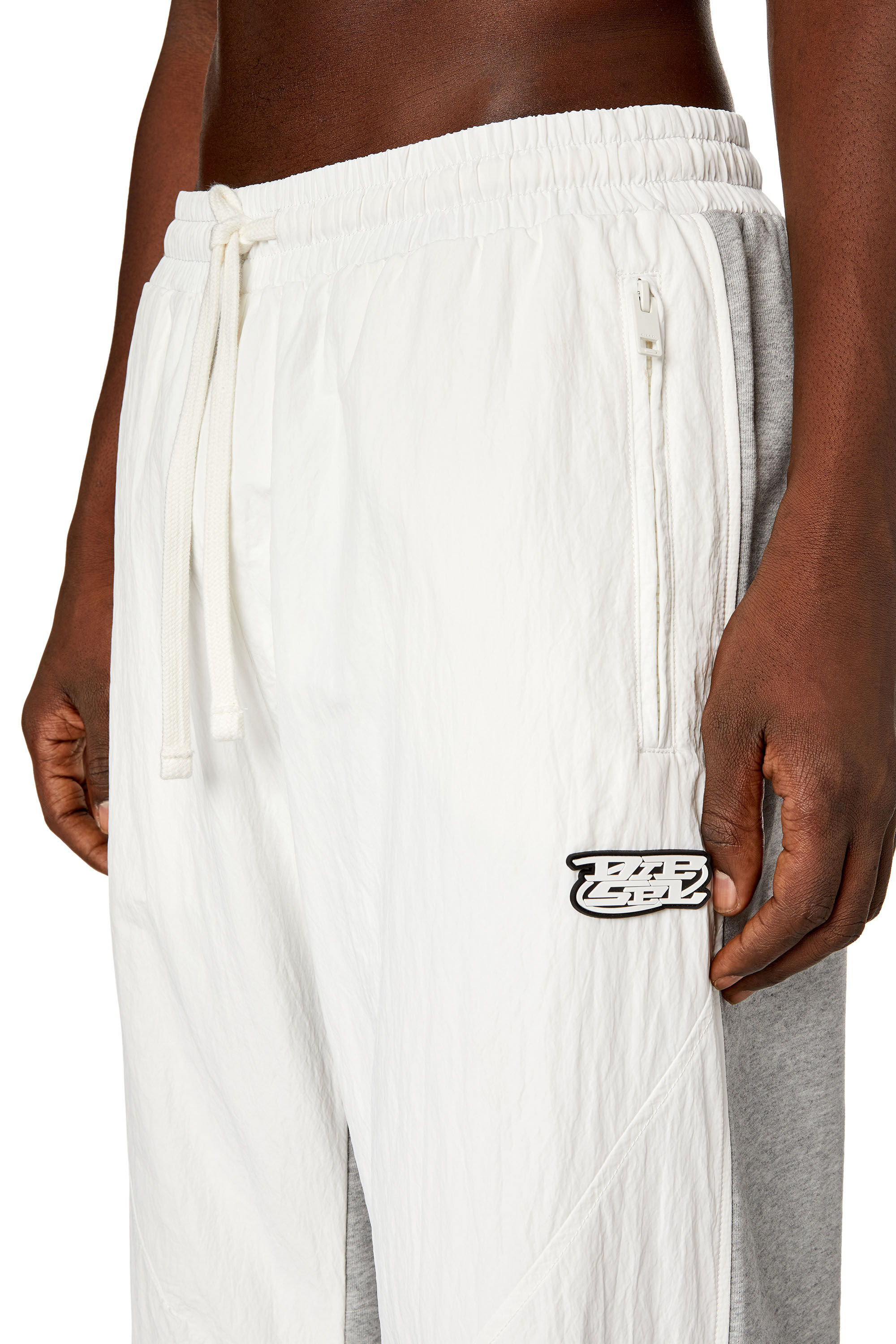 Diesel - P-BERTO, Pantalones deportivos de tejido y nailon arrugado Hombre in Multicolor - 4