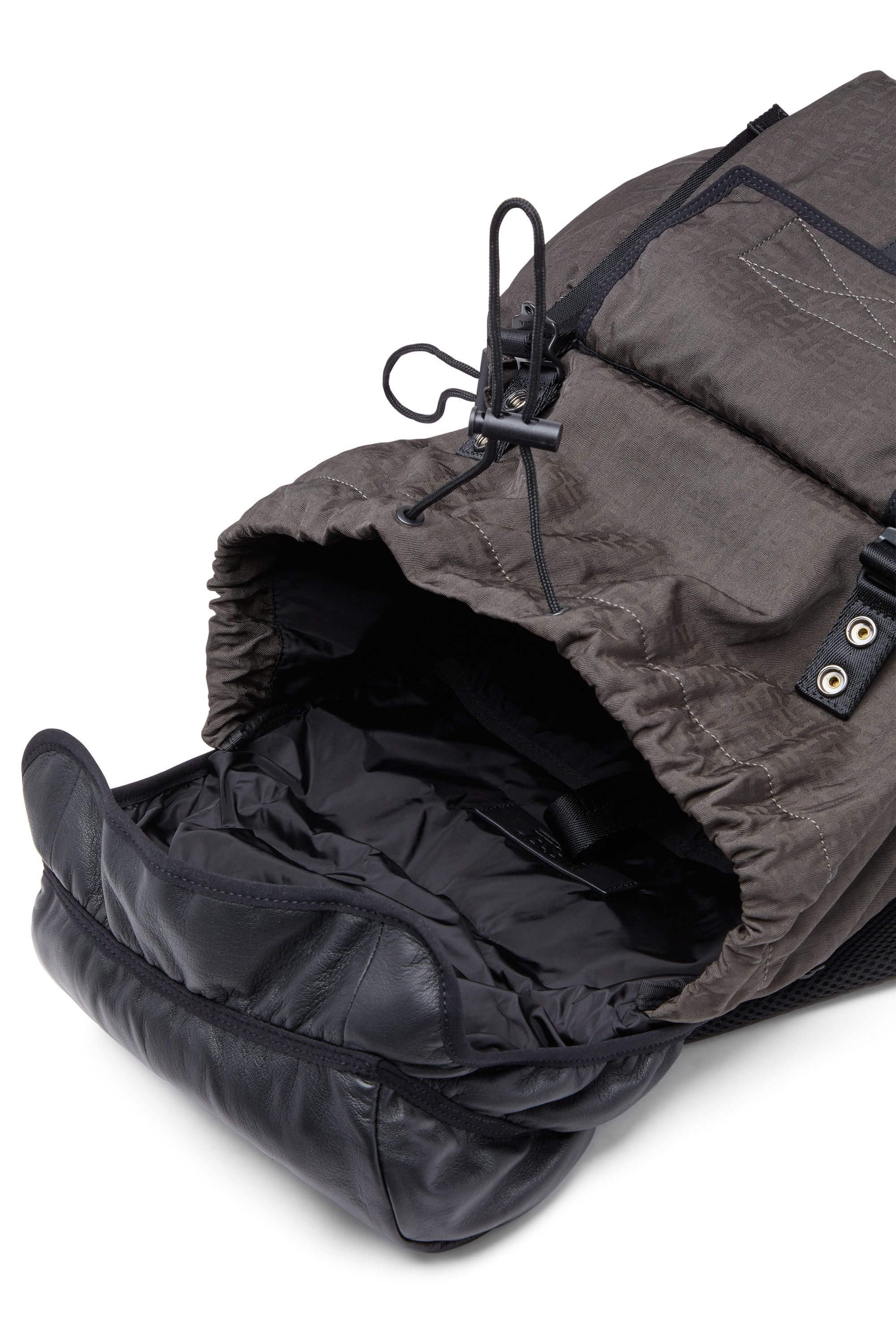 Diesel - UTLT BACKPACK X, Unisex's Utlt Backpack X - Backpack in jacquard fabric and nappa in Dark Grey - 2