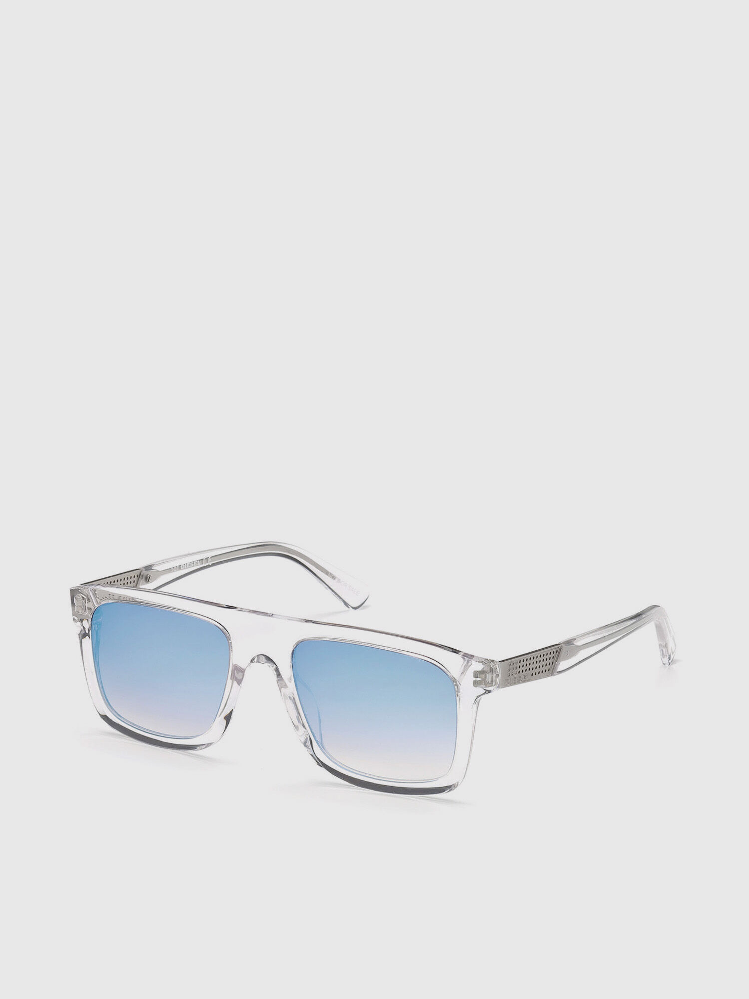 Diesel - DL0268, Male's Square eyewear with metal plaque in Generic - 2