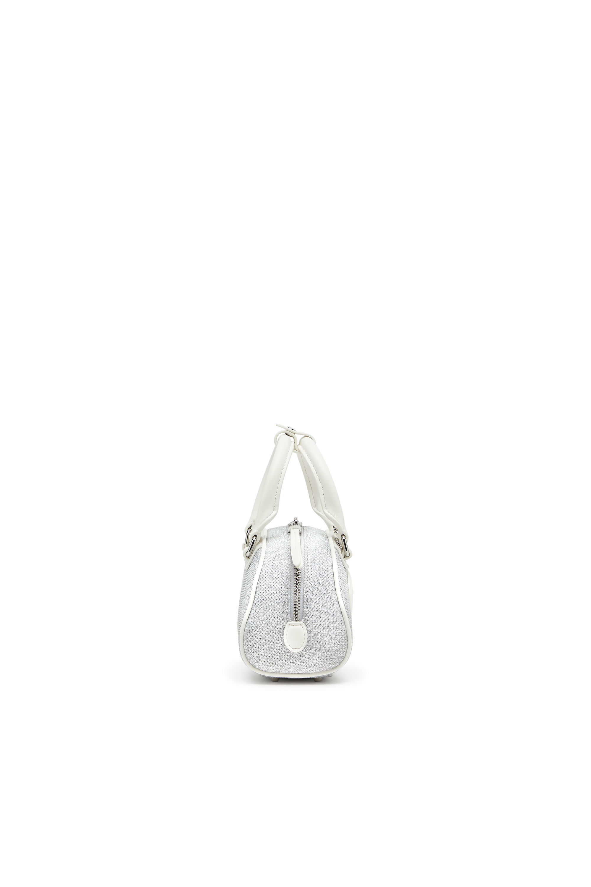 Women's 1DR Dome-Small bowling bag in lurex fabric | White