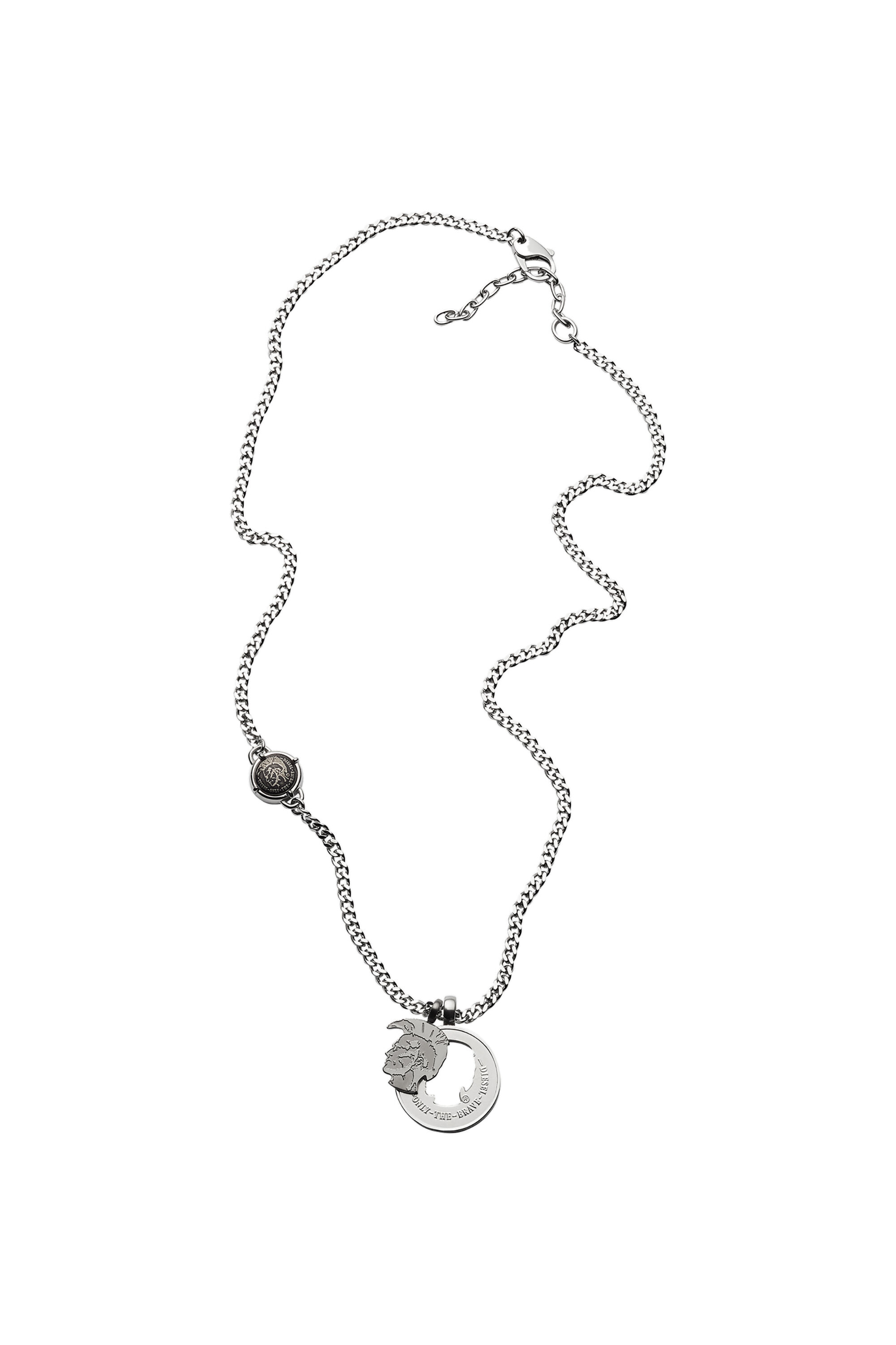 DX1201 Man: Mohican head stainless steel necklace Diesel