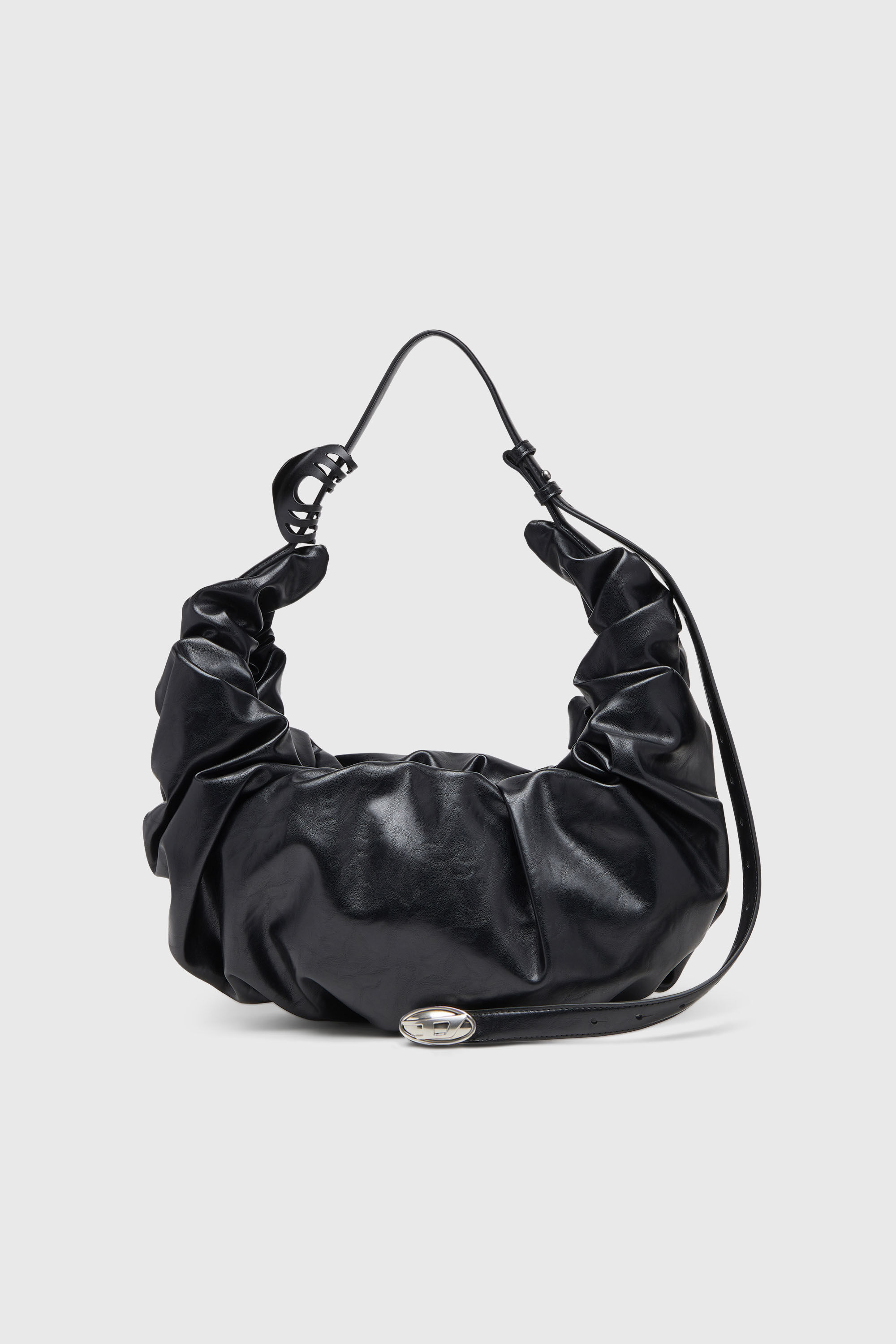 Women's Grab-D-Large scrunched hobo bag | Black | Diesel {{Country}}
