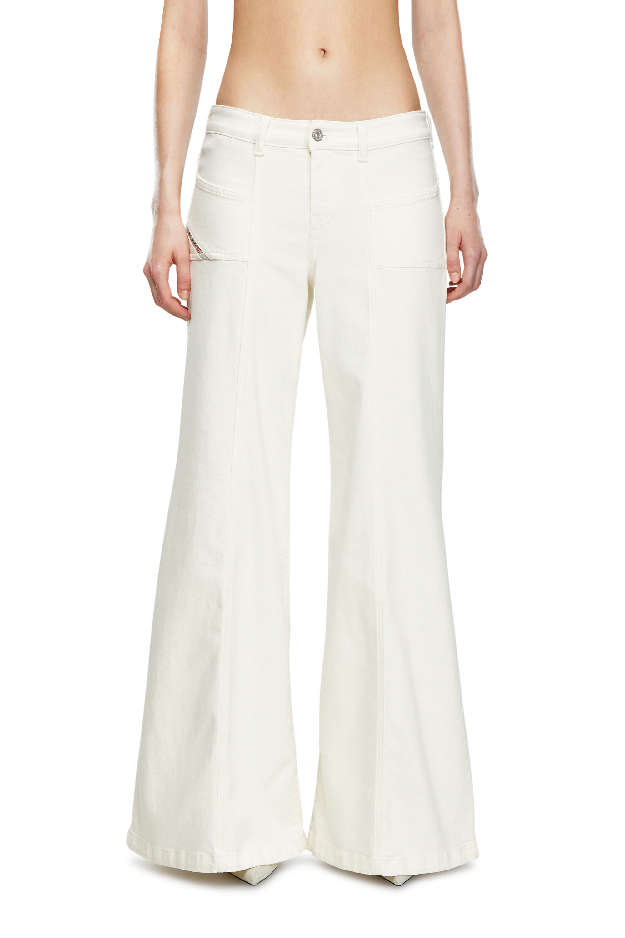 パンツ DIESEL Women Straight Pants A13316 WHITE Diesel Women's Off White Straight Leg Jeans Sz 3 4 5 6 7 | eBay
