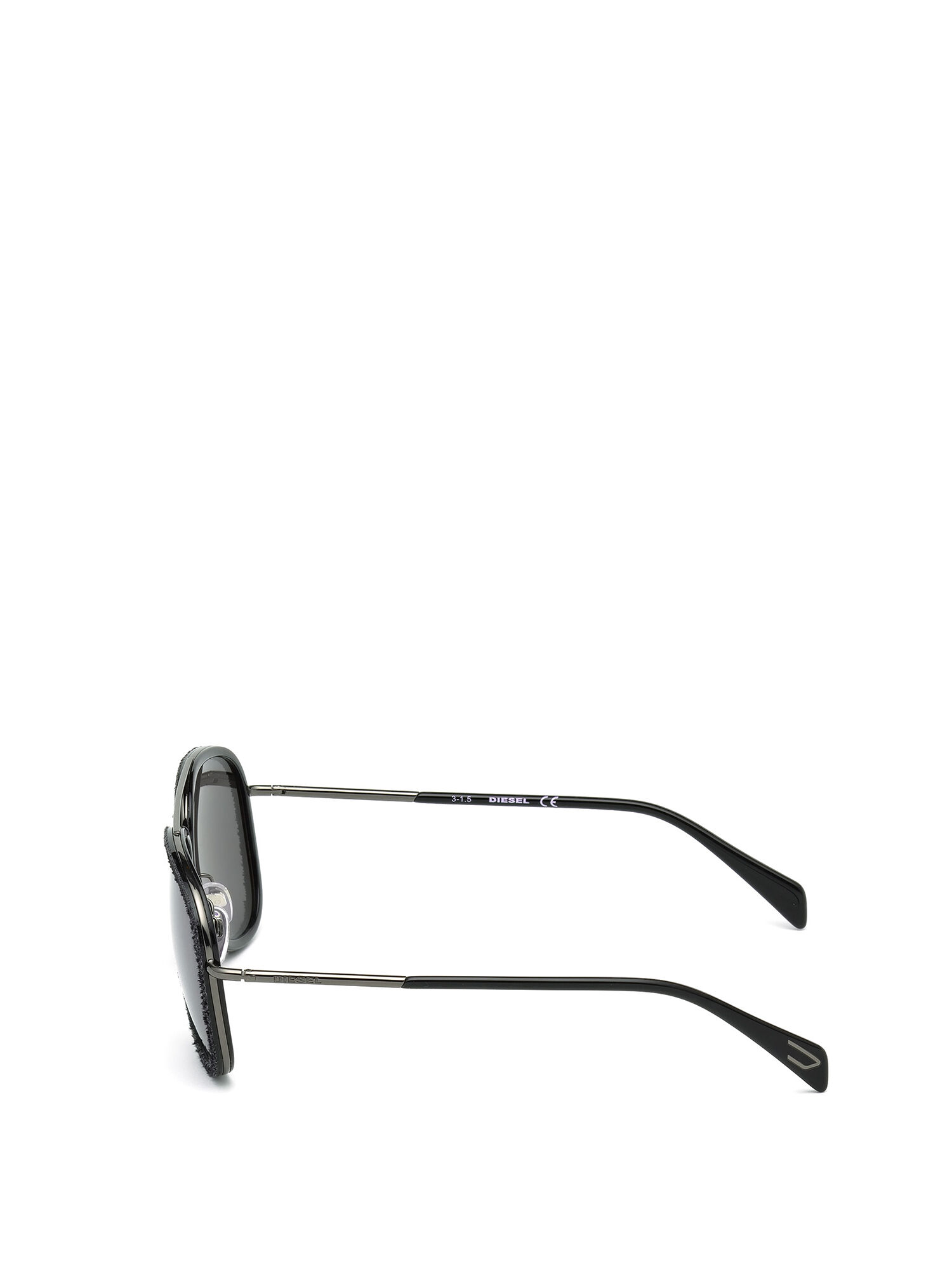 Diesel - DL0167, Gafas de doble puente con patillas finas Unisex in Negro - 4