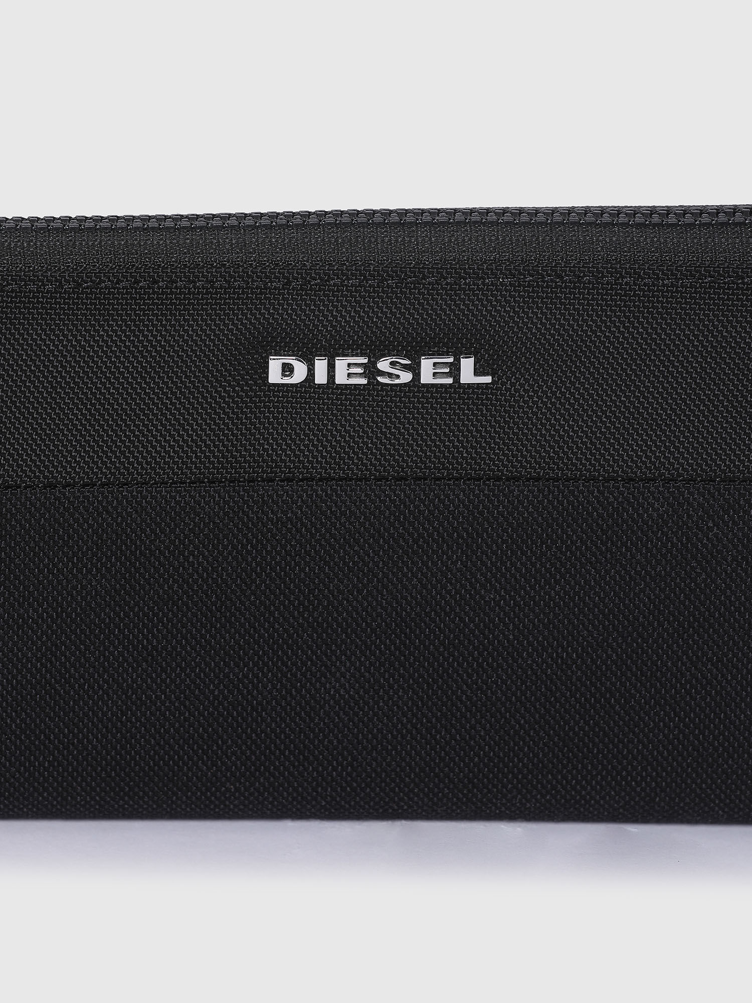 Diesel - 24 ZIP, Man's Zip-around wallet in Cordura fabric in Black - 4