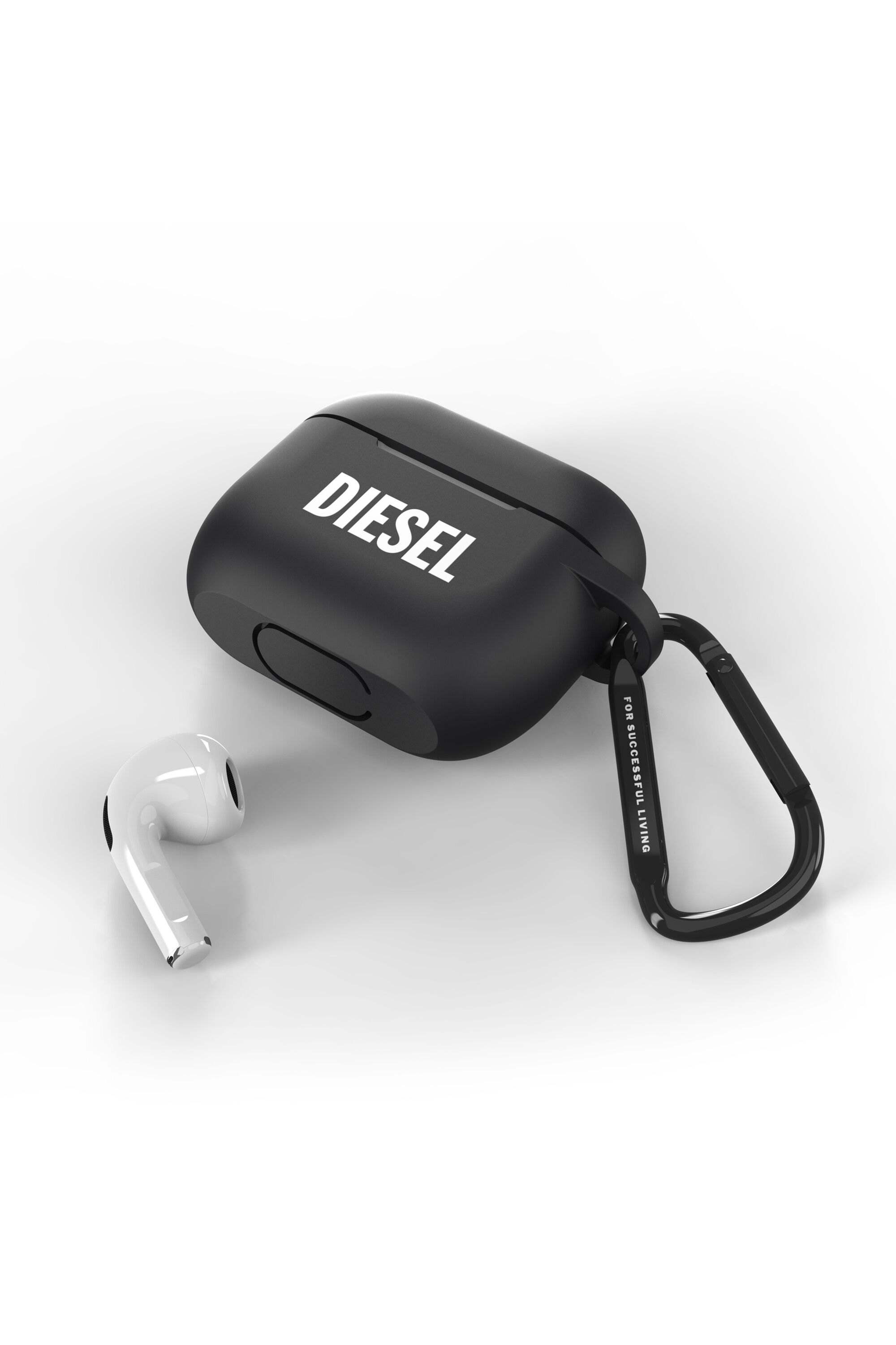Diesel - 45829 AIRPOD CASE, Étui en silicone pour AirPods 3 Mixte in Noir - 4