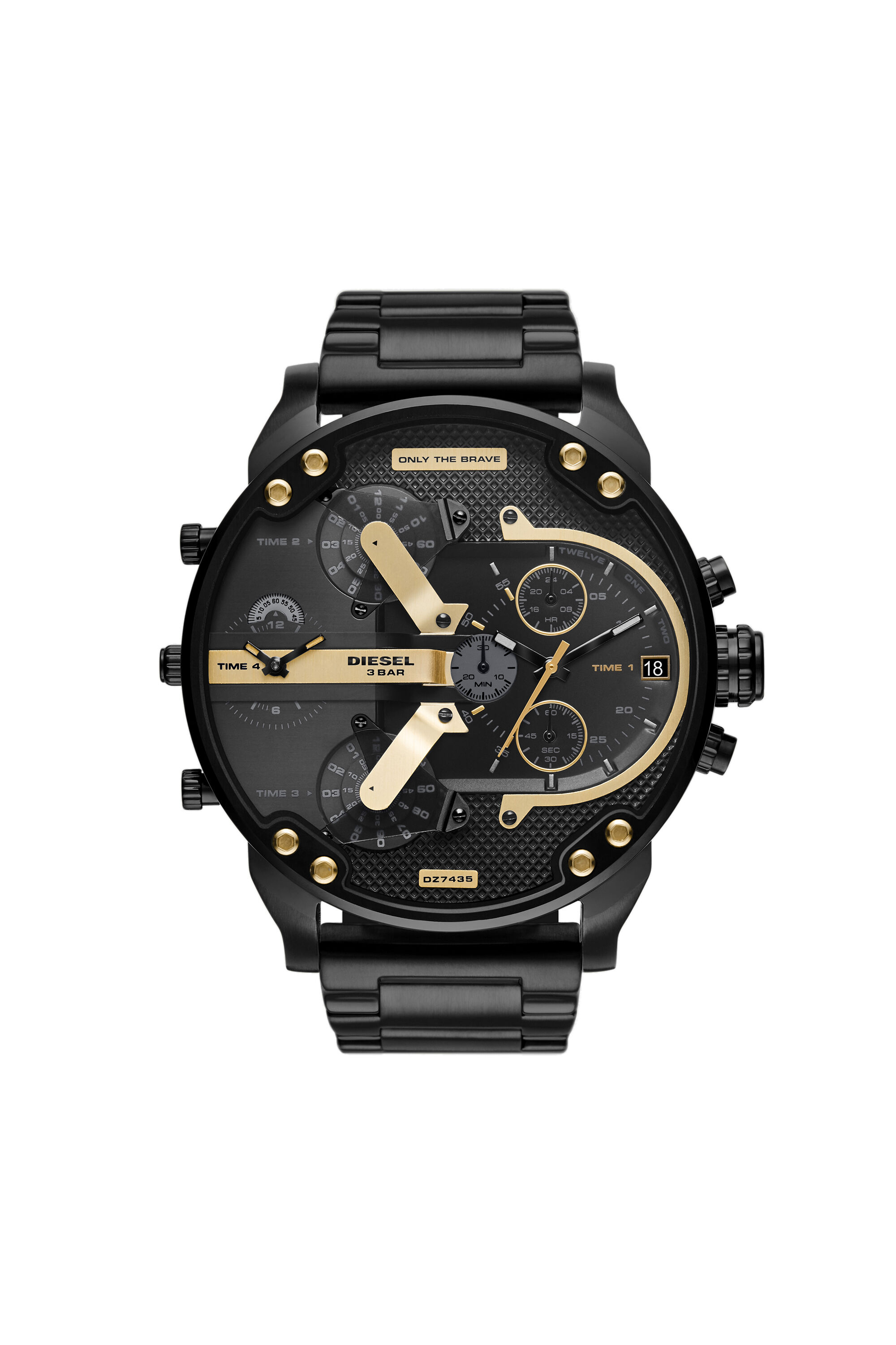 Diesel - DZ7435, Male's Mr. Daddy 2.0 chronograph black stainless steel watch in Black - 1