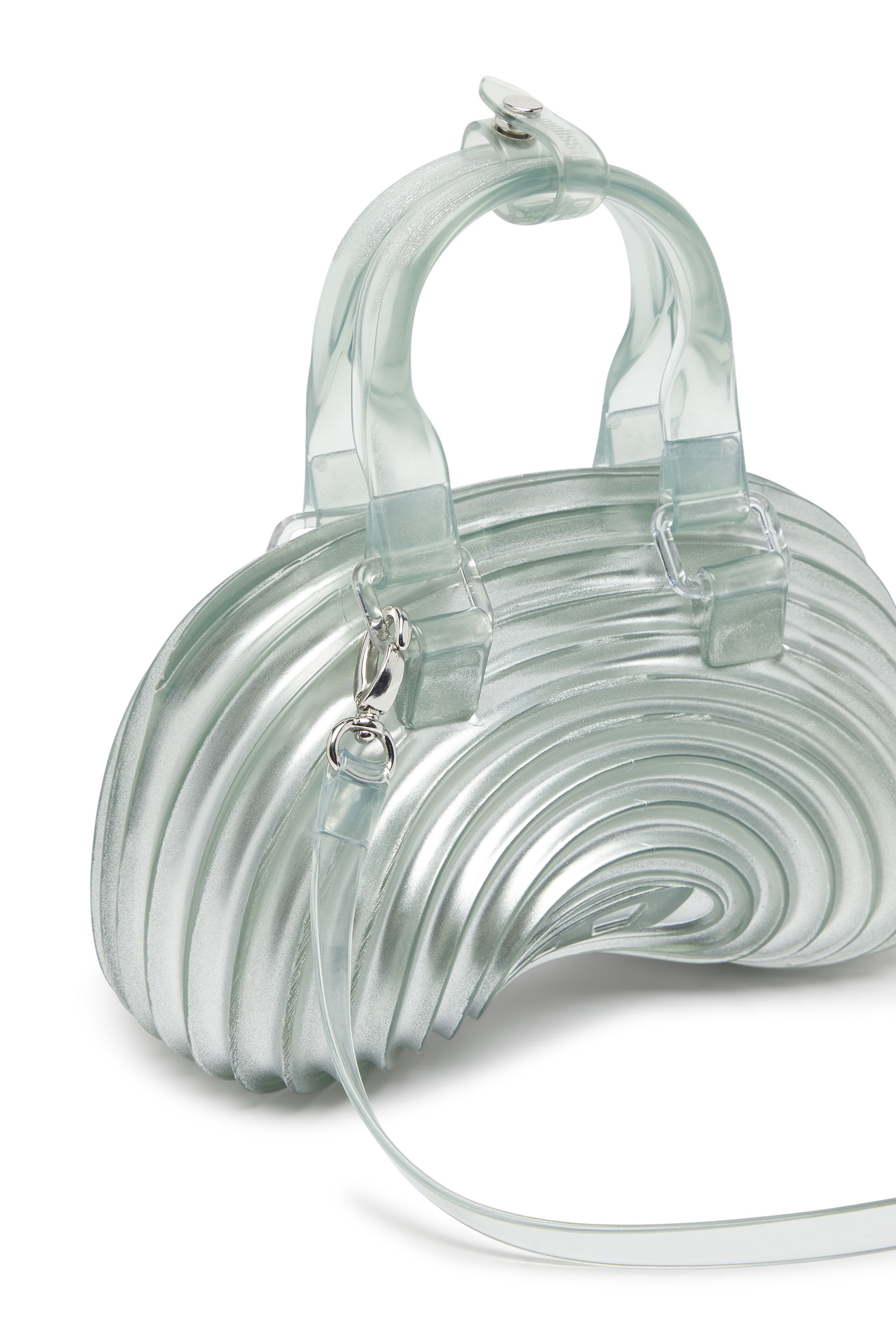 Diesel - MELISSA QUANTUM DOME, Quantum Dome &ndash; Sac &agrave; main en Melflex&reg; Femme in Gris argent&eacute; - 6