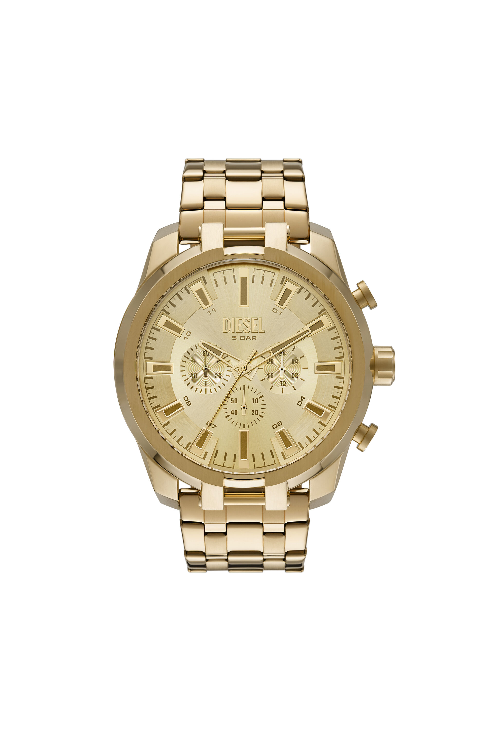 Diesel - DZ4590, Male's Split chronograph gold-tone Stainless steel watch in Gold - 1