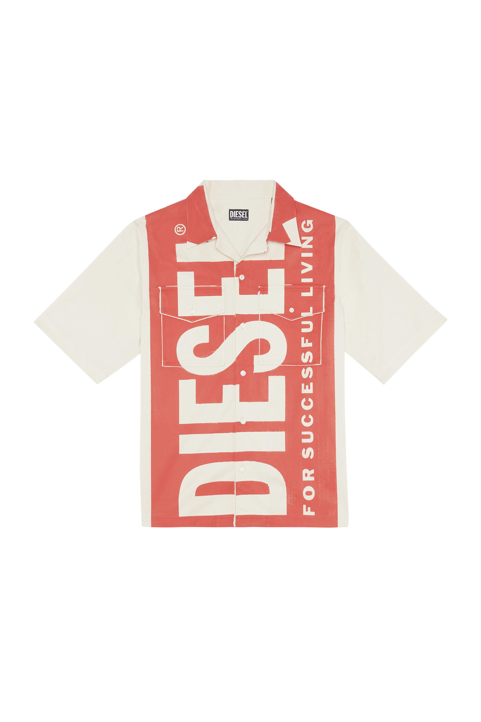 S-MAC-22 Man: Bowling shirt with maxi logo print | Diesel