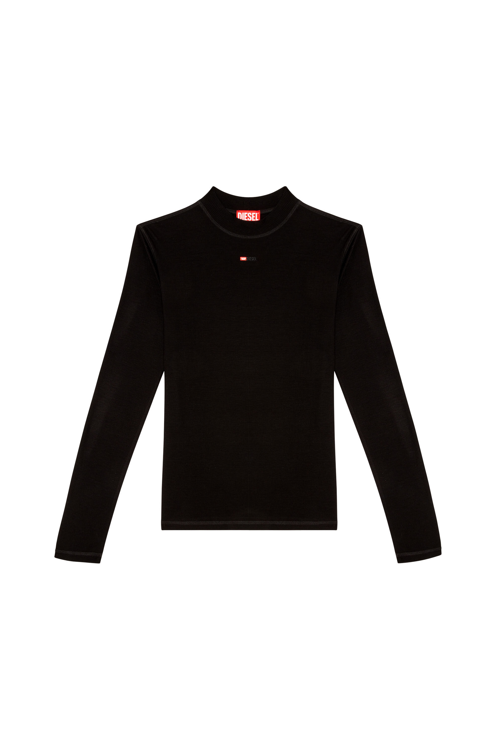 Diesel - T-MOKKY-LS-MICRODIV, Top à col montant avec micro logo Mixte in Noir - 2
