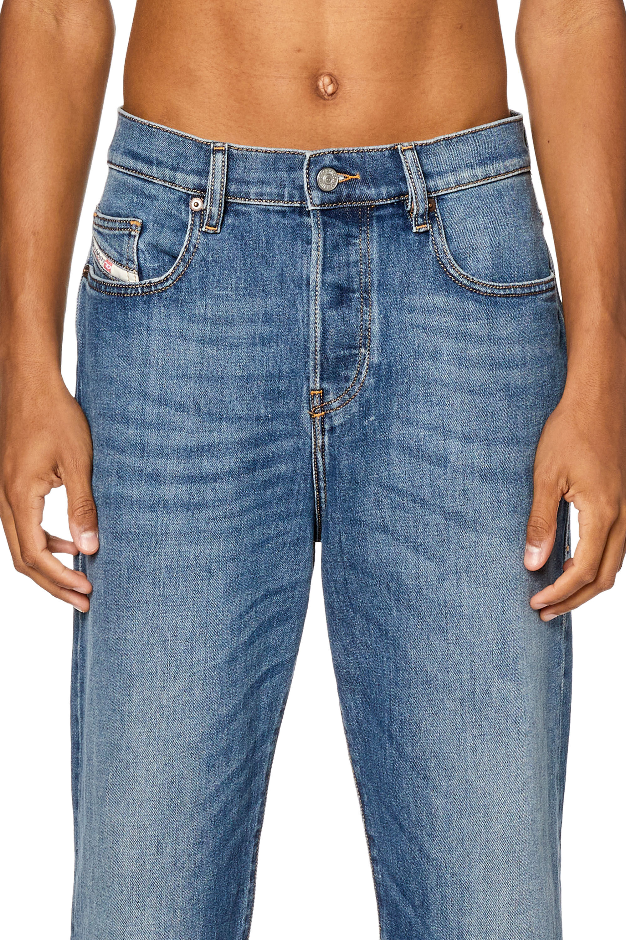 Diesel - Straight Jeans 2020 D-Viker 09F88, Male's Straight Jeans - 2020 D-Viker in Medium Blue - 5