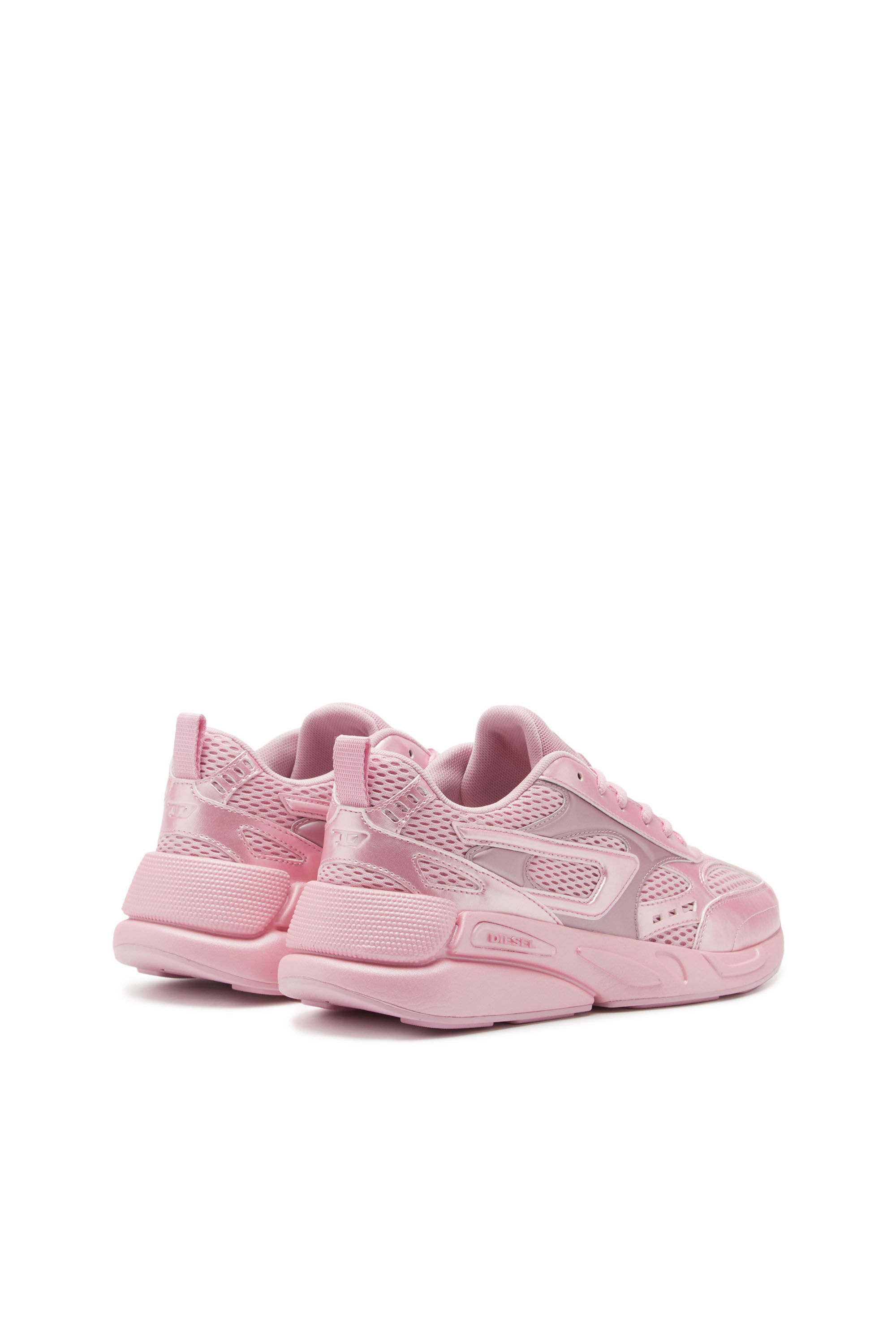 Diesel - S-SERENDIPITY SPORT W, Female's S-Serendipity Sport W - Mesh sneakers with pearlescent overlays in Pink - 3