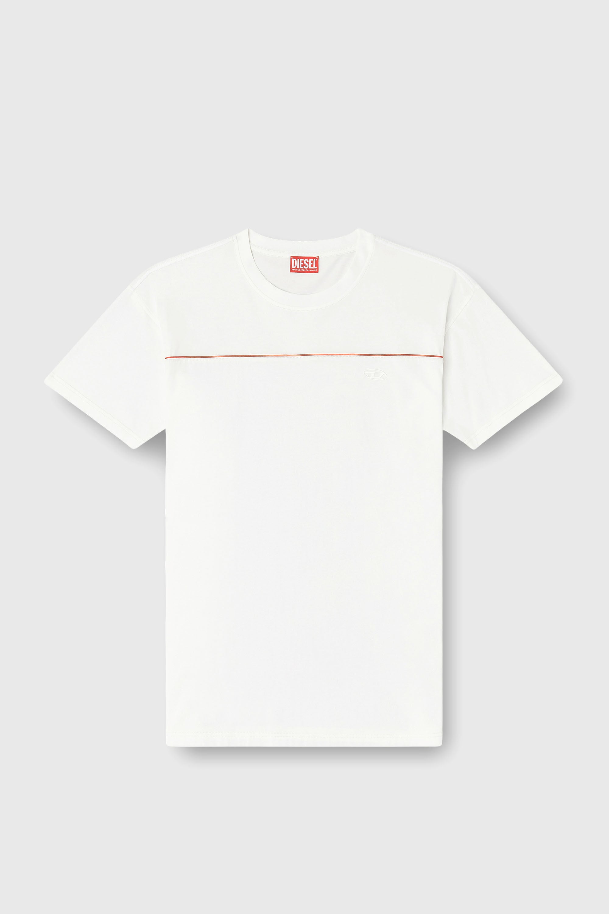 Diesel - T-NORM-PIPING, Camiseta con ribete en contraste Hombre in Blanco - 2