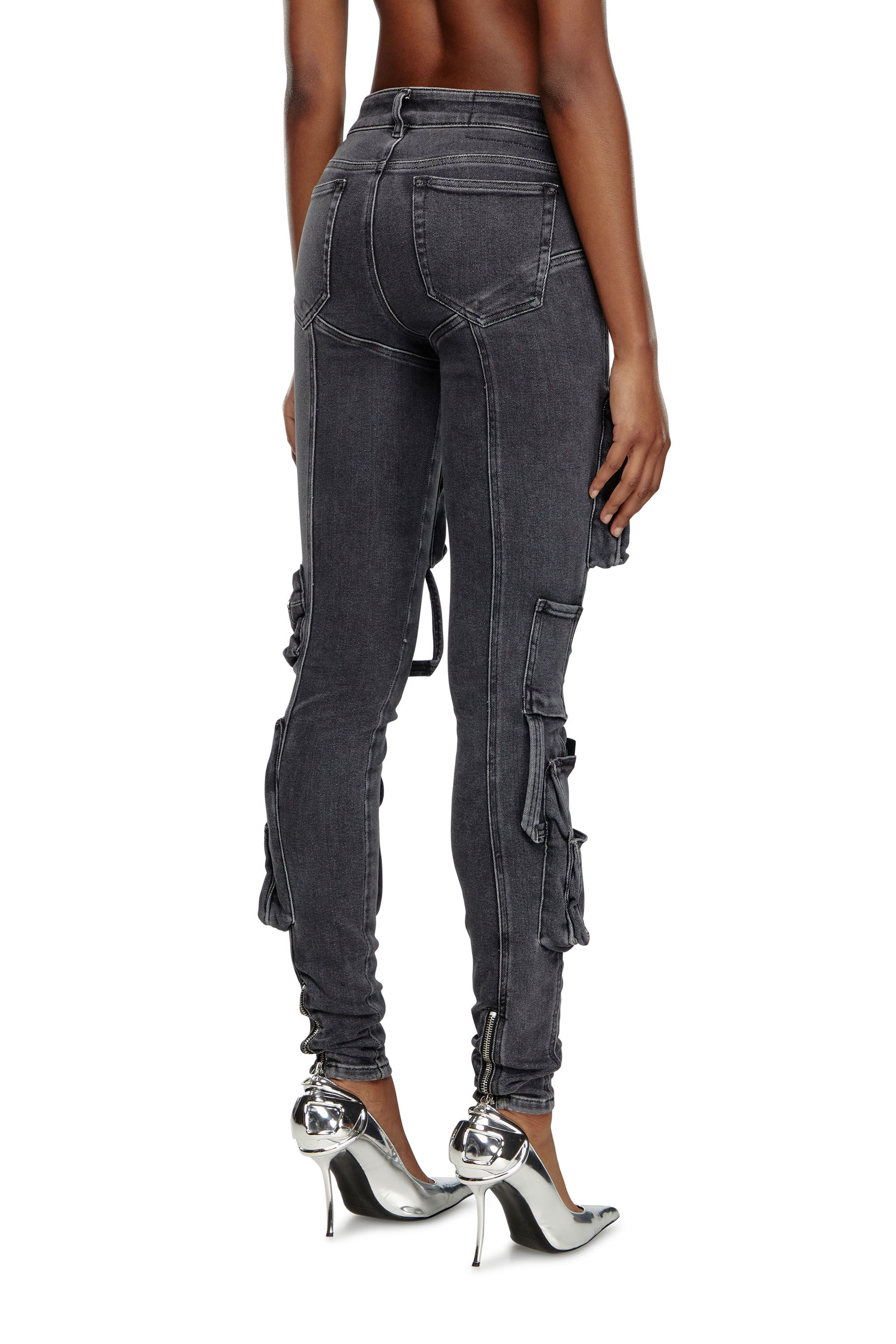 Diesel - Female's Skinny Jeans 1984 Slandy-High 09F27, Black/Dark Grey - 5