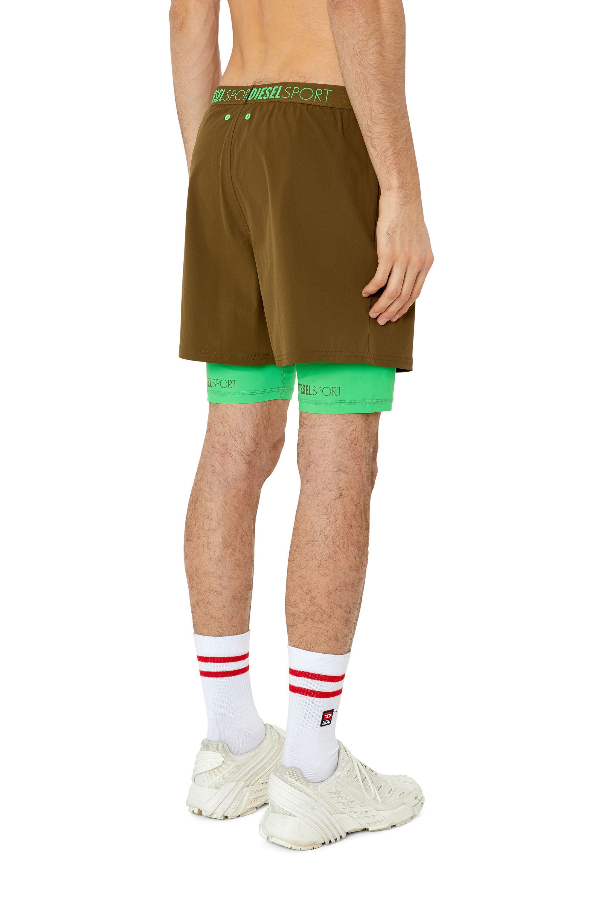 Diesel - AMWB-ADDIE-WT37, Short 2 en 1 avec logo à la taille Homme in Marron - 5