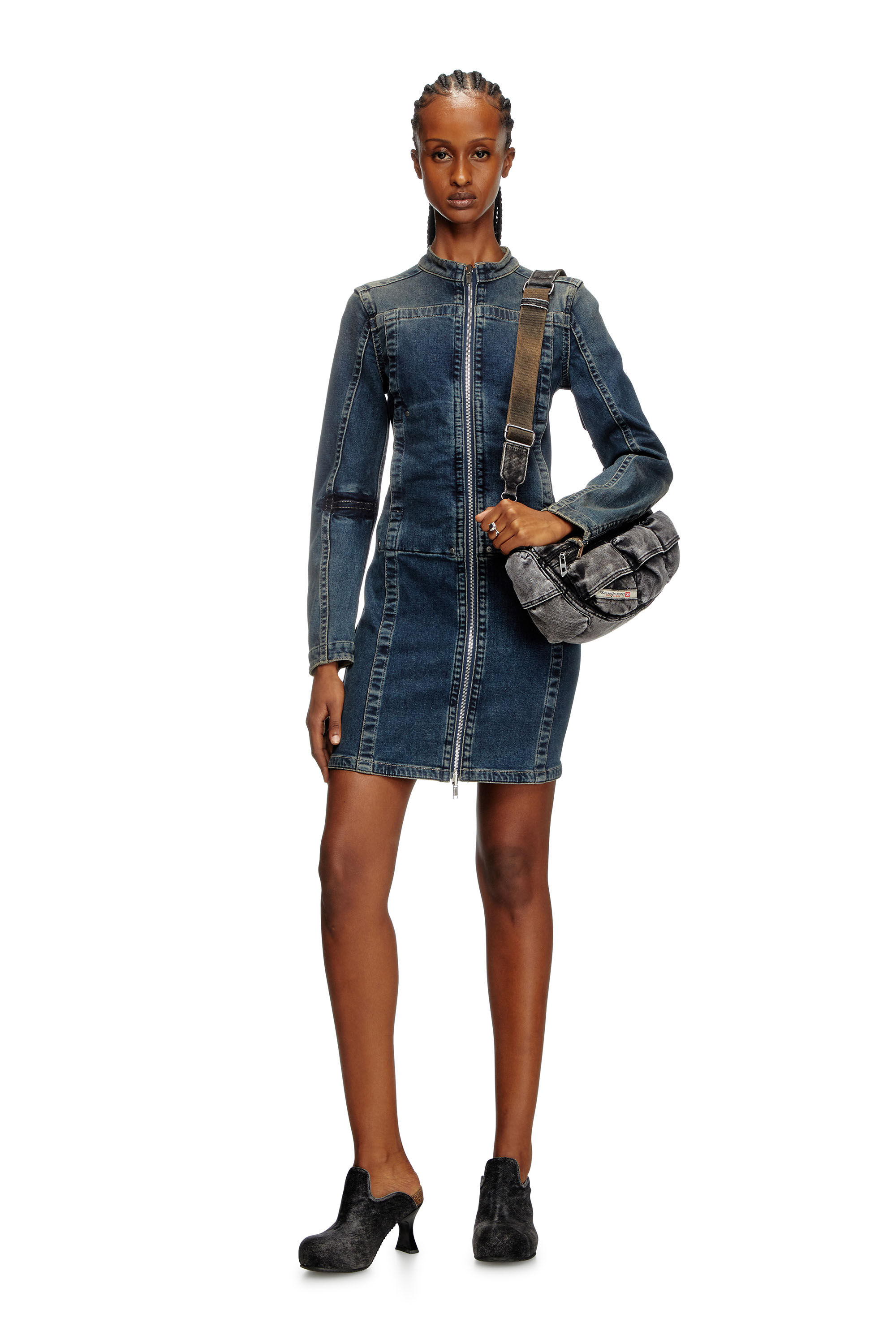 Women's Short dress in Rehab denim | Blue | Diesel
