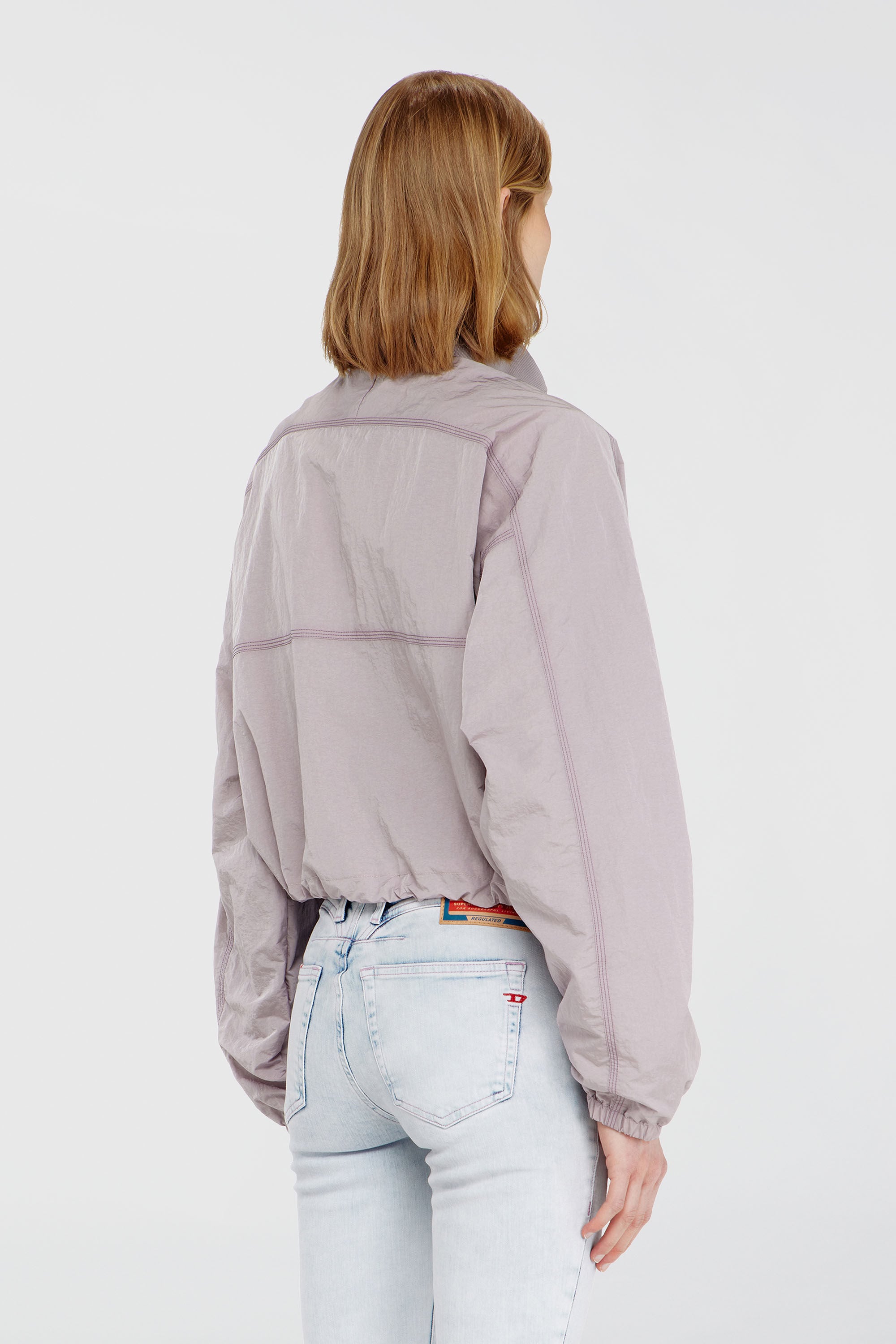 Diesel - G-ANOCK, Female's Relaxed nylon jacket with mock neck in Lilac - 5