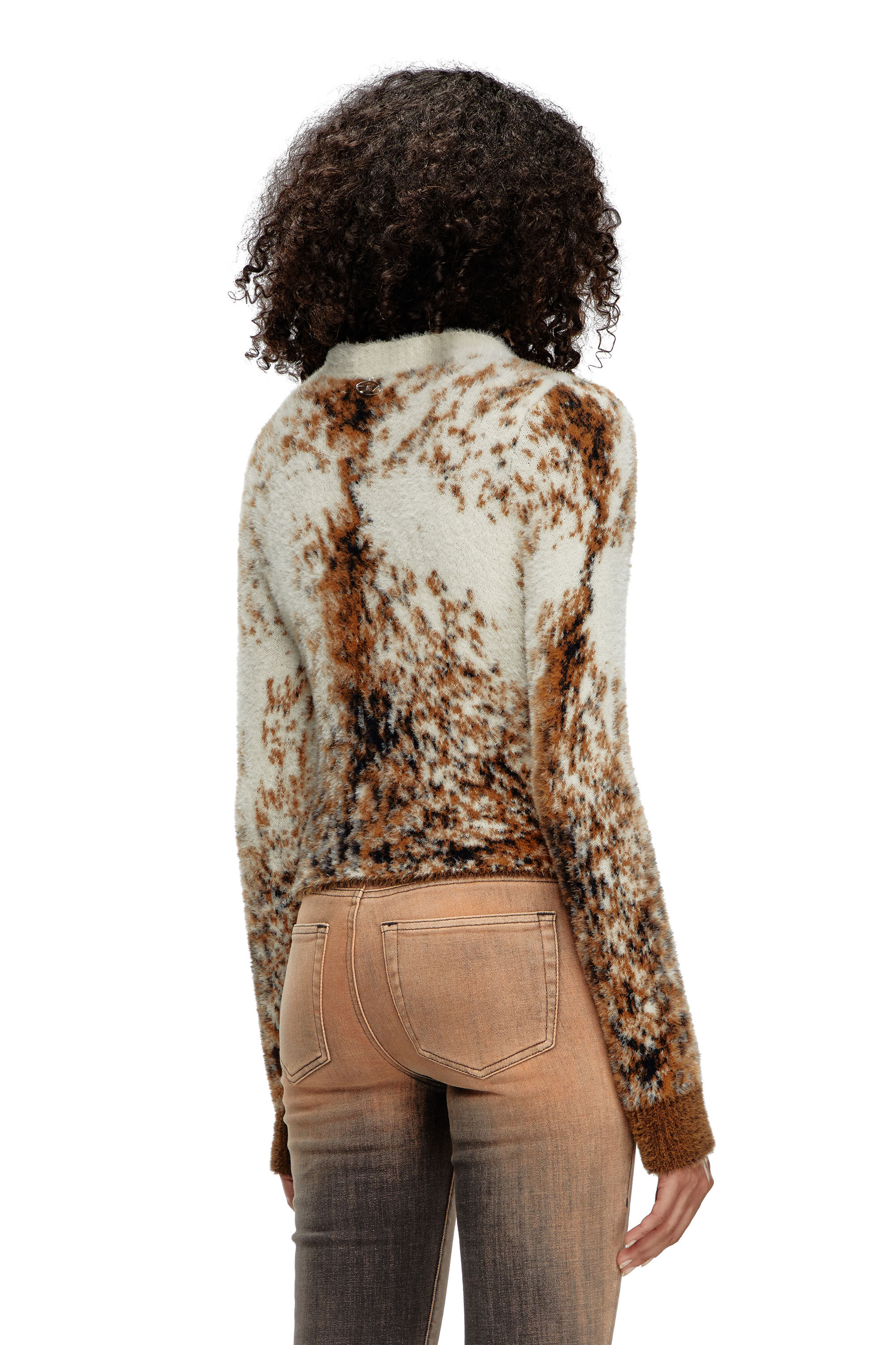 Diesel - M-UCCA, Pull effet peau d’animal Femme in Marron - 4