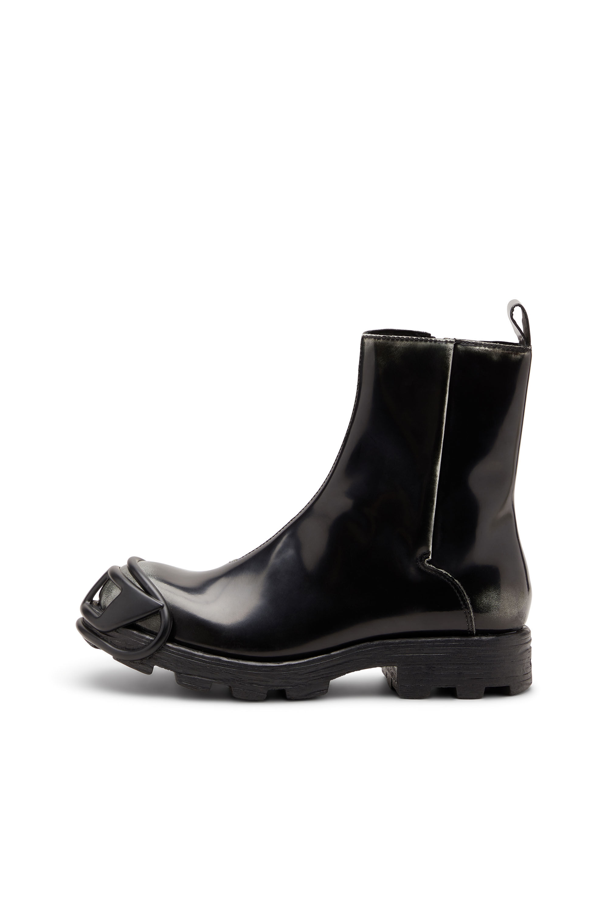 Diesel - D-HAMMER BT ZIP D, Male's D-Hammer - Leather boots with zipper in Black - 7