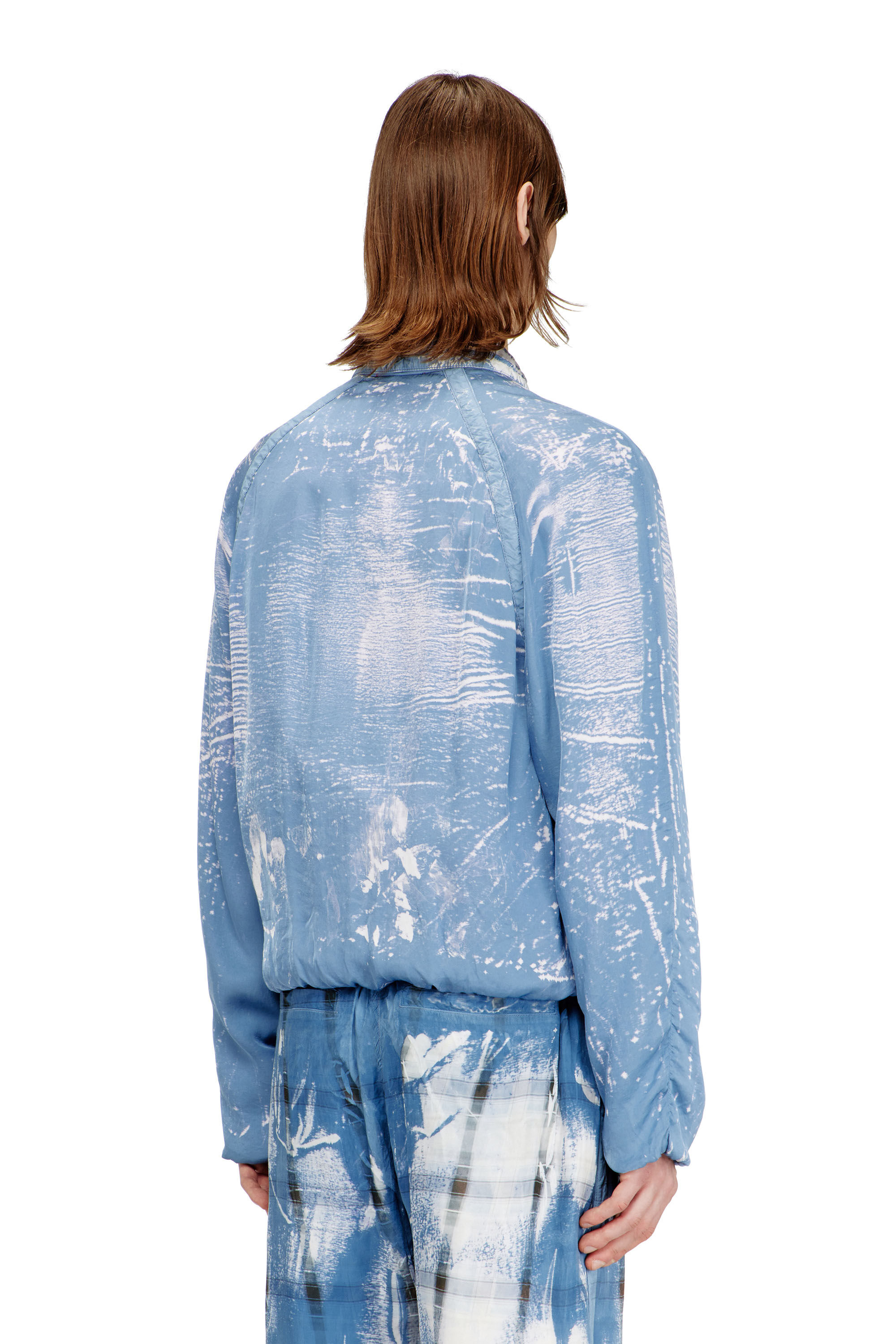 Diesel - J-ORION-PLAIN, Chaqueta de cuello de camisa con efecto de rayos X Hombre in Azul marino - 5