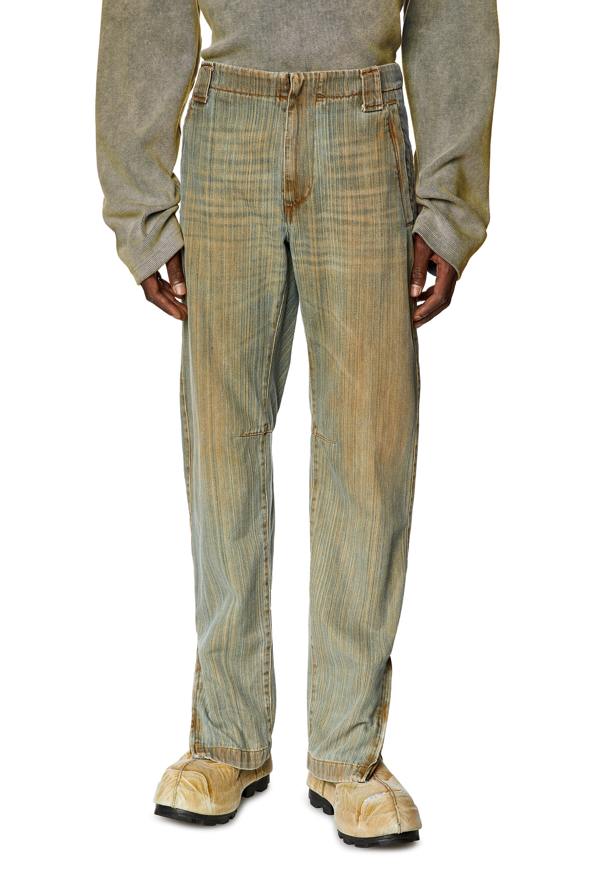 Diesel - Regular Jeans D-Gene 09I07 Homme, Bleu Clair - Image 3