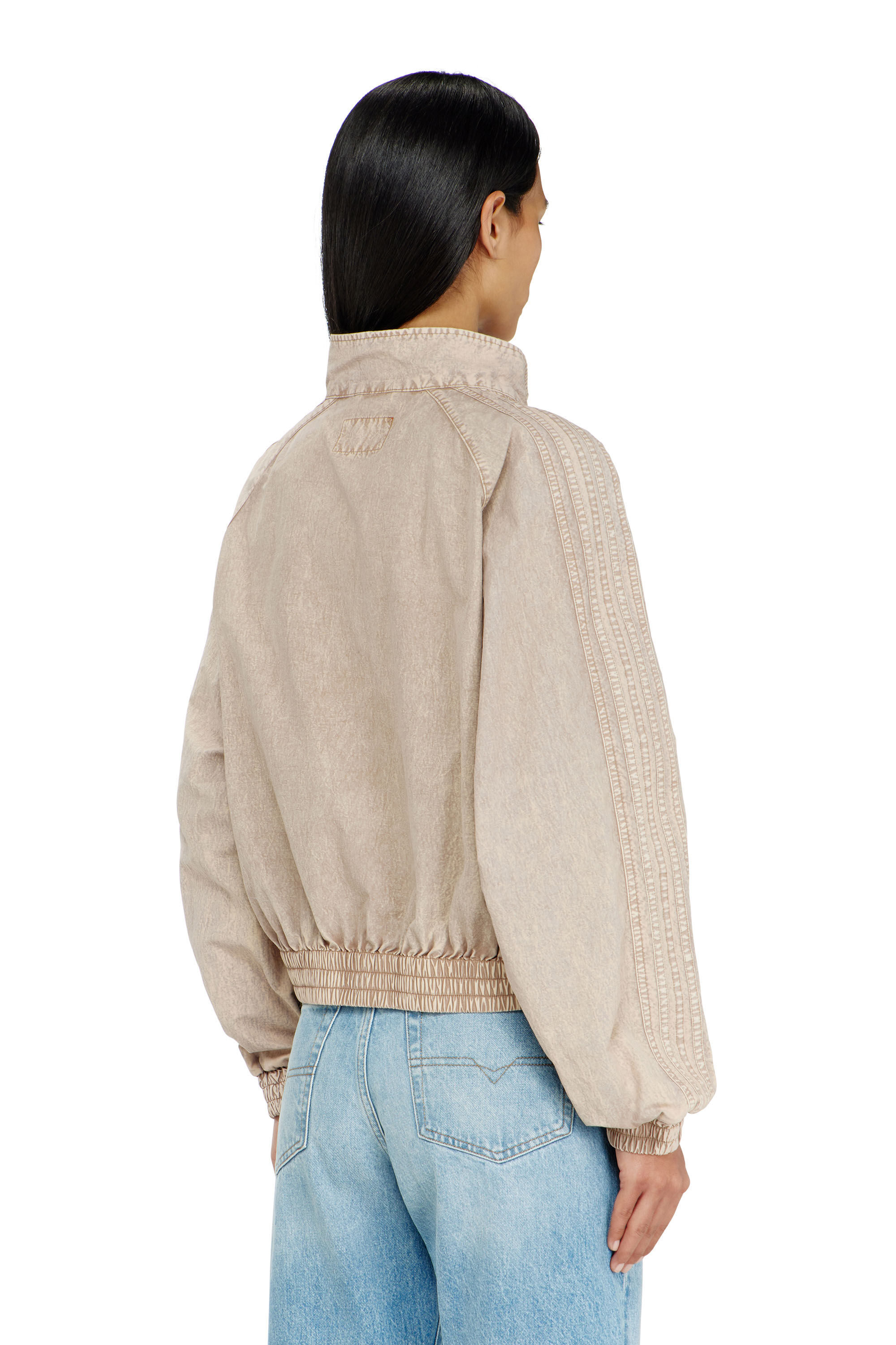 Diesel - G-ARDEN, Woman's Windbreaker in treated Taslan in Beige - 5