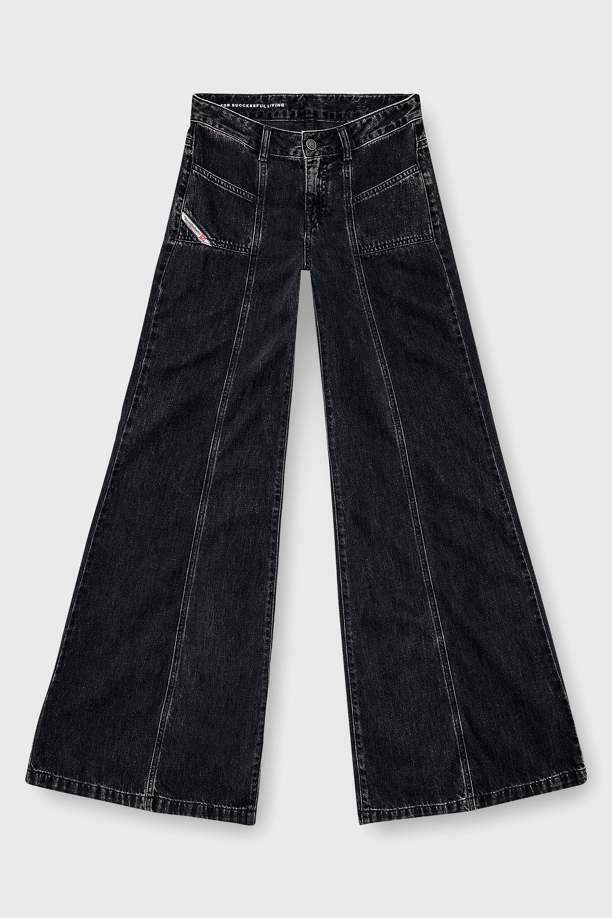 DIESEL Flare Jeans D-Akii W27 ブラック Women's Flare Jeans | Black/Dark grey | Diesel D-Akii