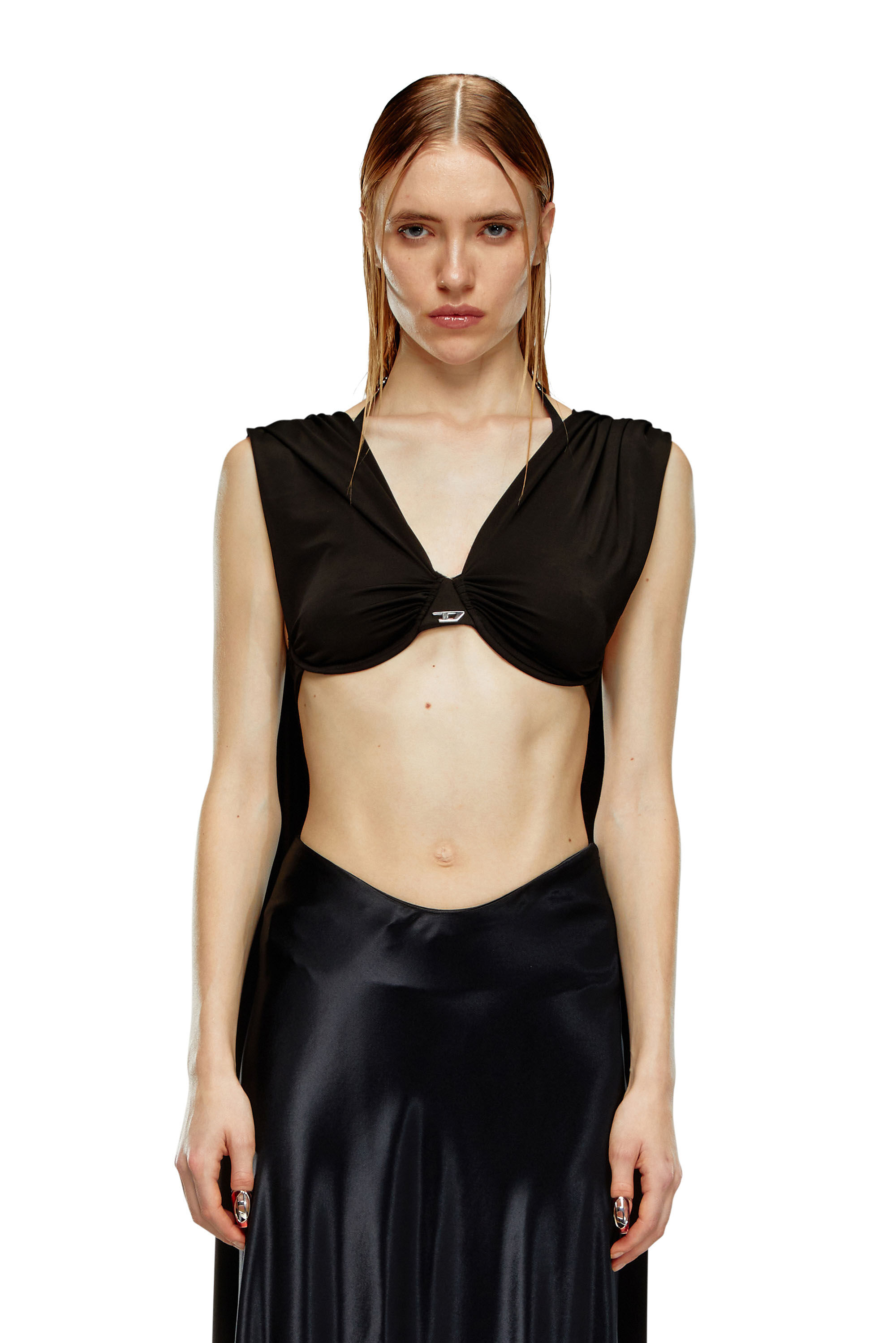 Diesel - T-SOPHIA, Female's Bra top in viscose jersey in Black - 5