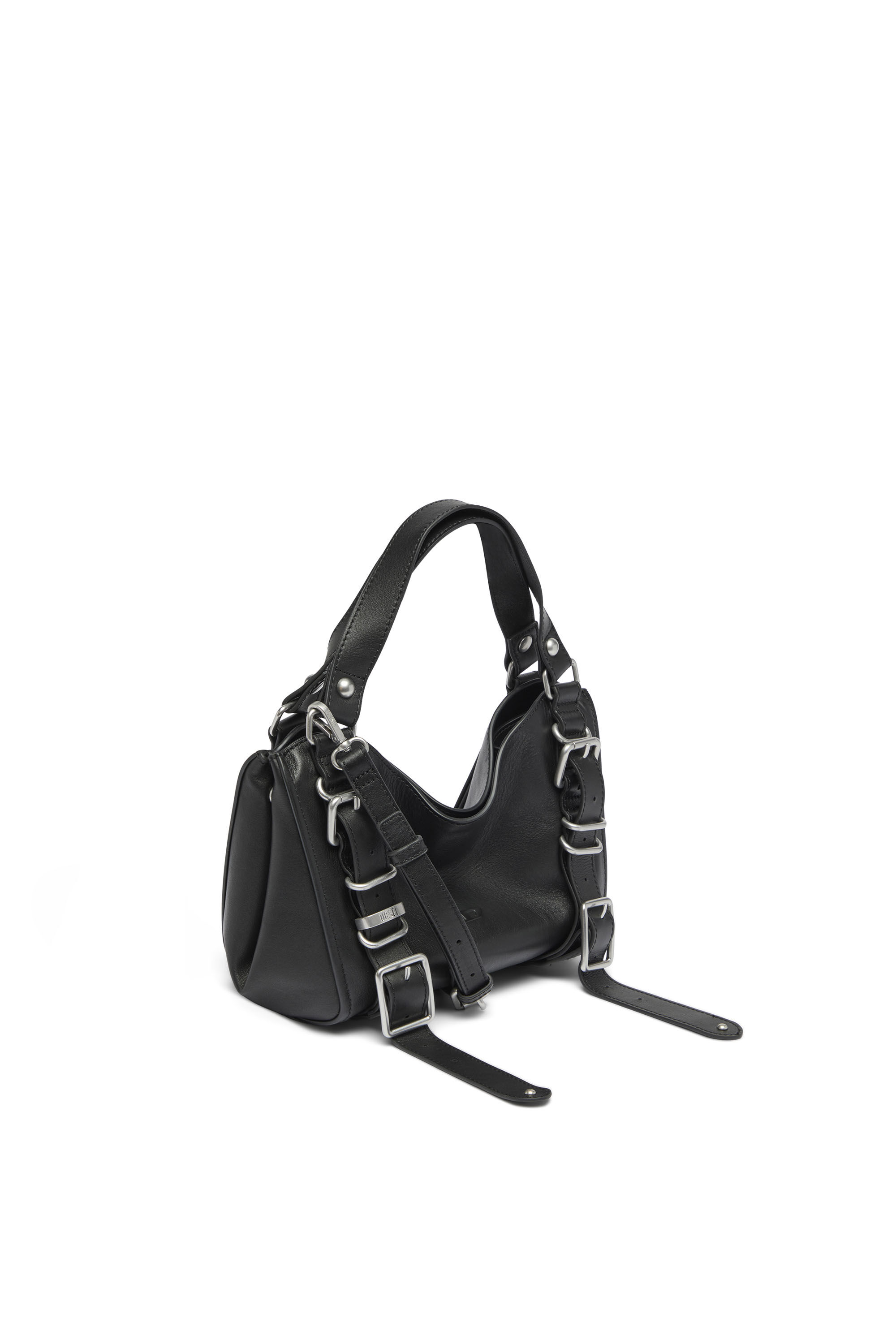 Women's D-One-Small top-handle bag in treated leather | Black